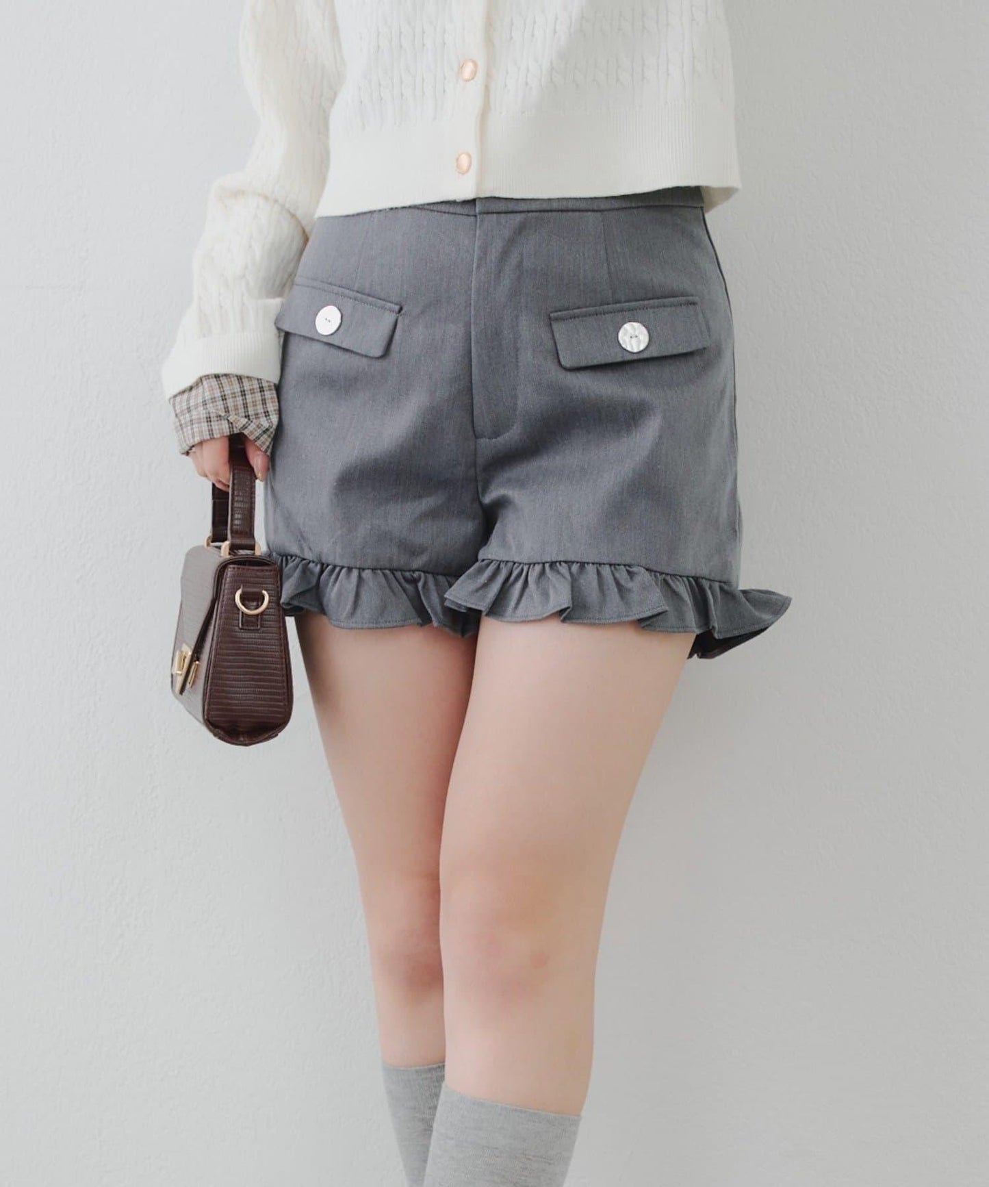 顯瘦無誤!荷葉邊短褲