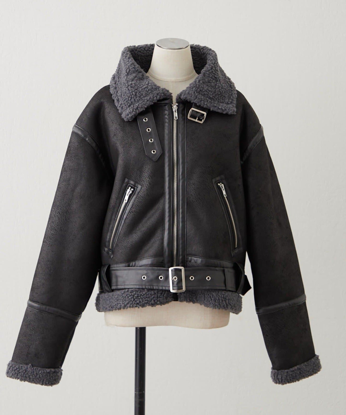 【nane】羊毛飛行夾克