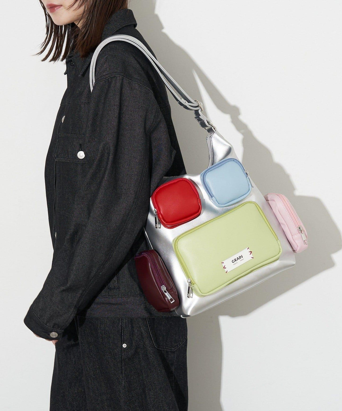 【GRAIN/グレイン】多口袋單肩包