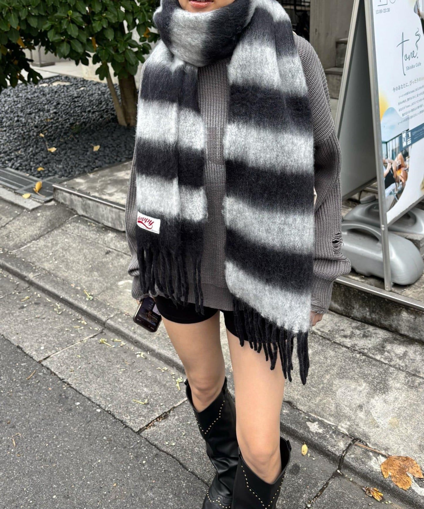 SLOPPY條紋圍巾