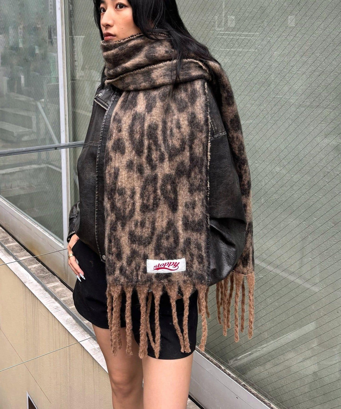SLOPPY豹紋圍巾