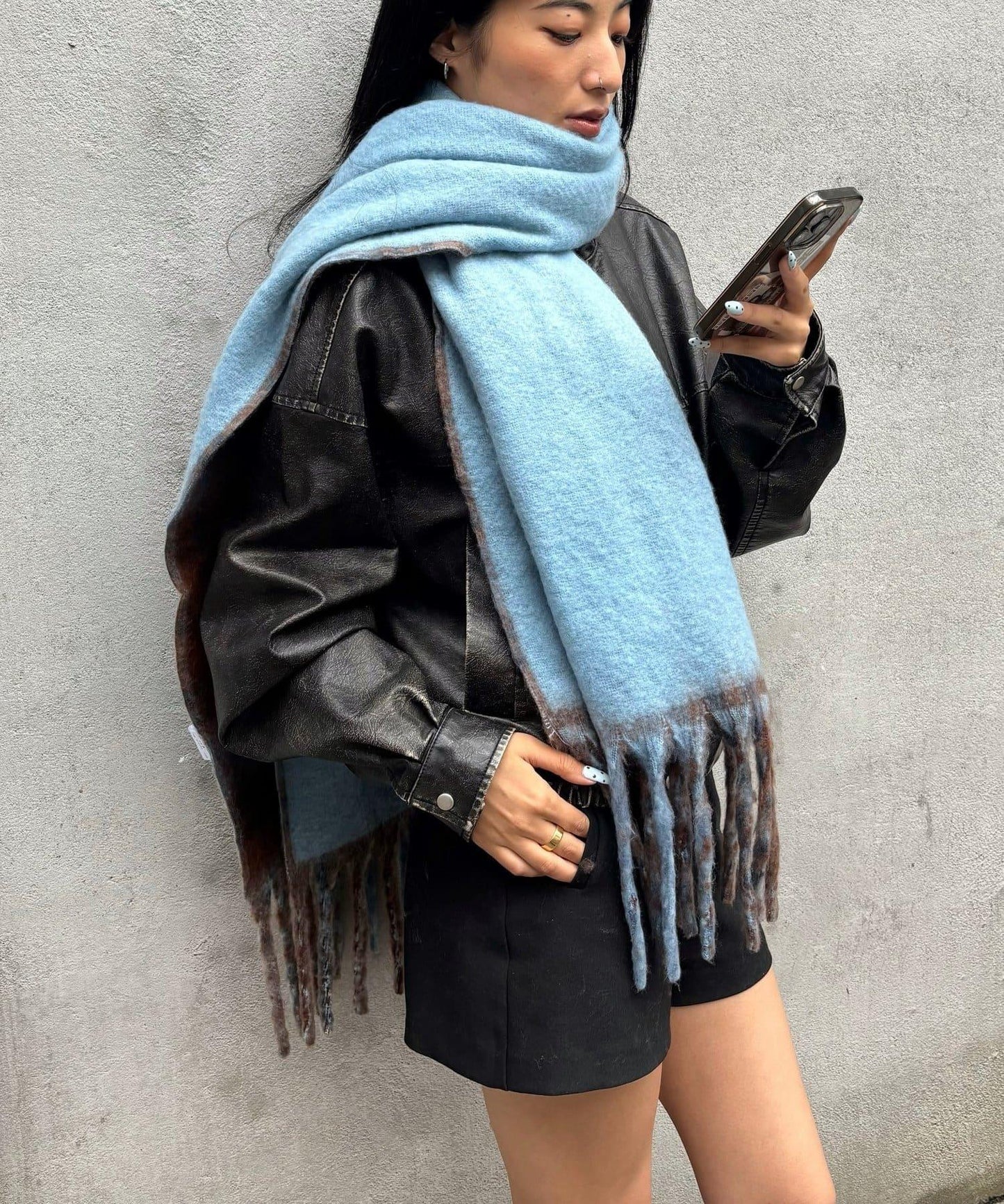 SLOPPY雙面格紋圍巾