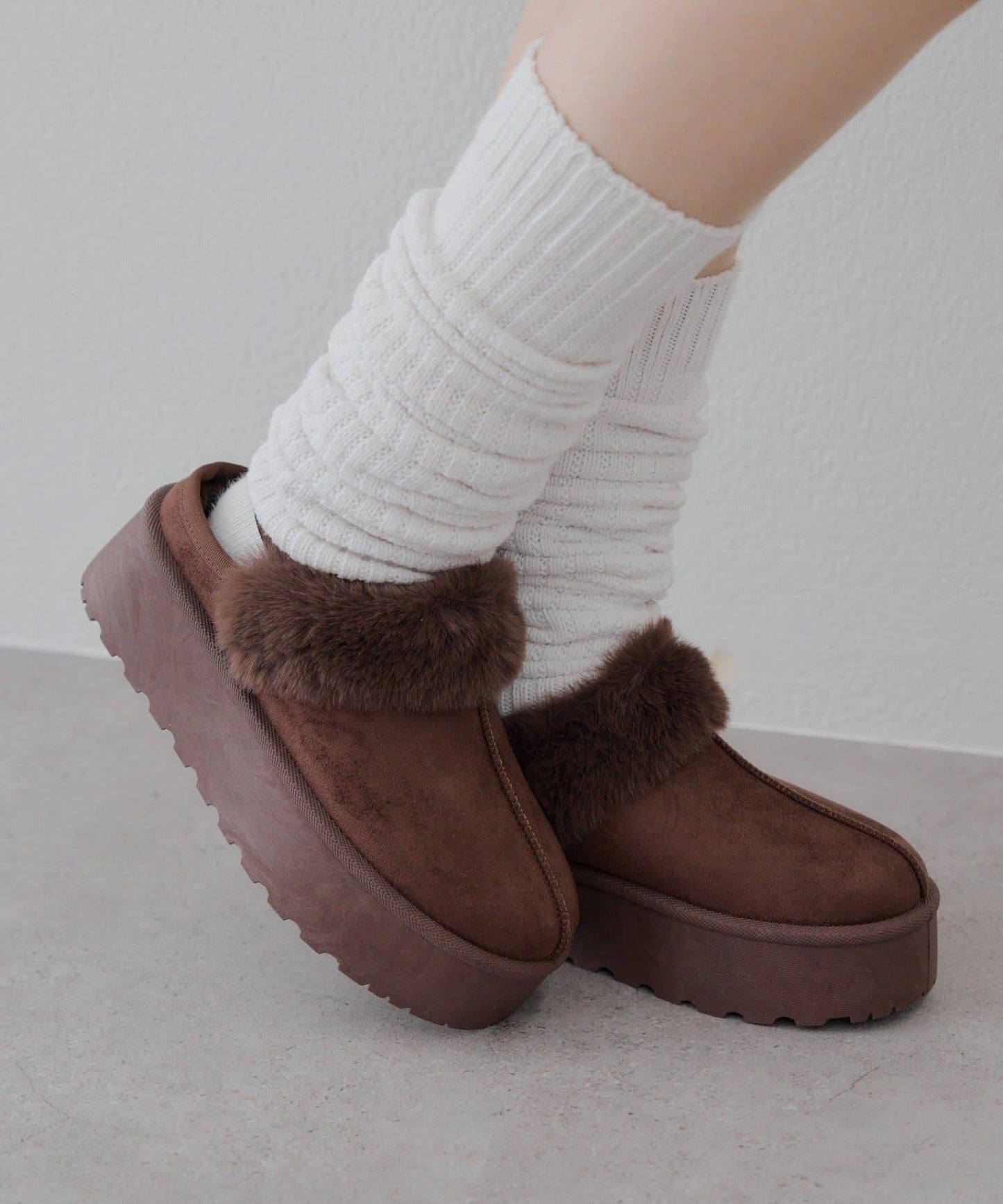 【RMAF】仿麂皮羊羔絨涼拖