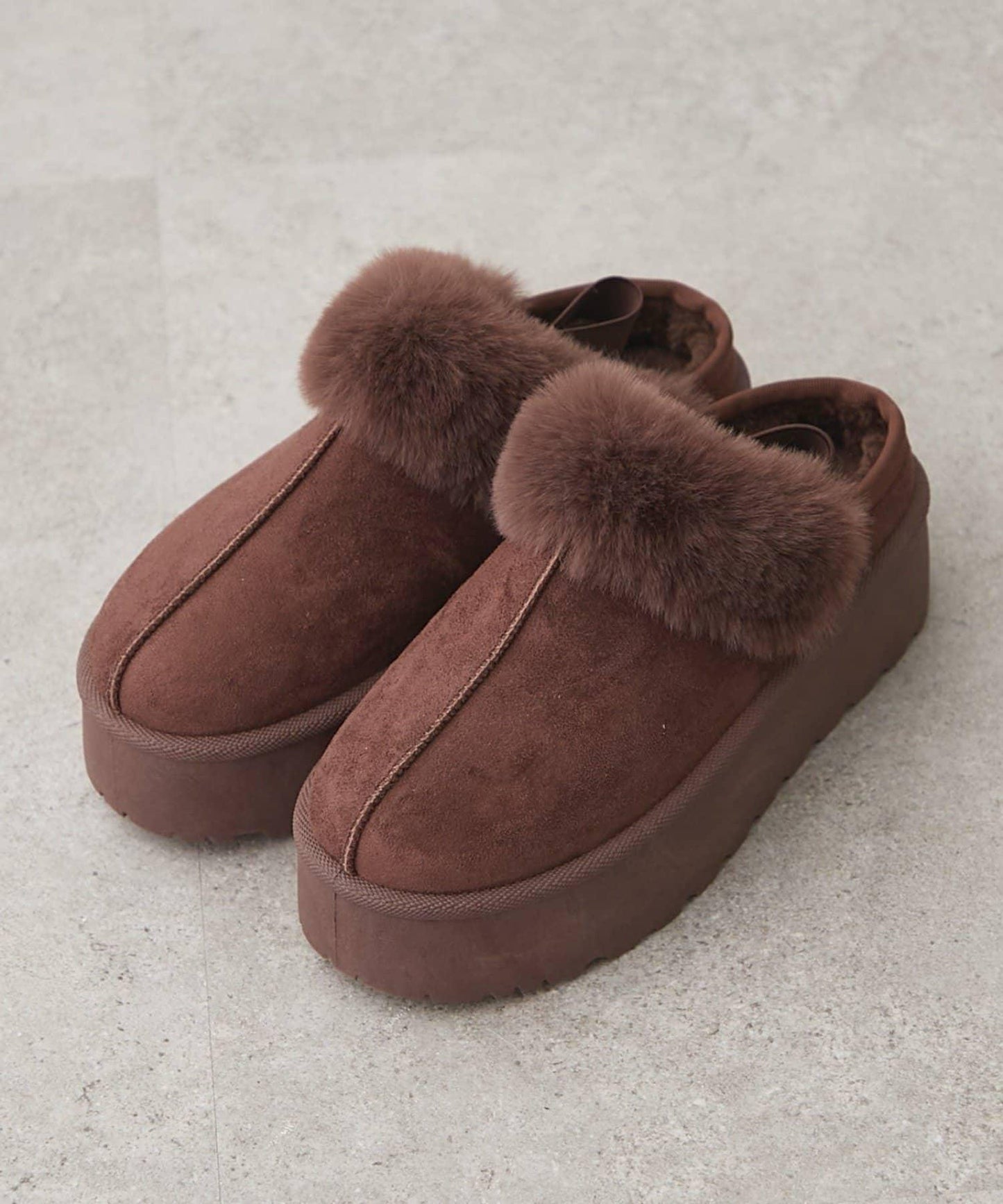 【RMAF】仿麂皮羊羔絨涼拖