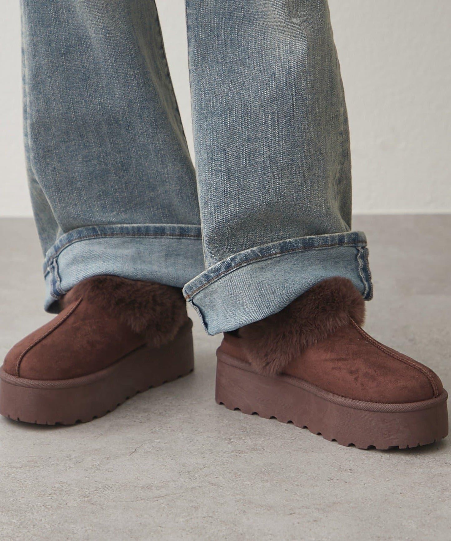 【RMAF】仿麂皮羊羔絨涼拖