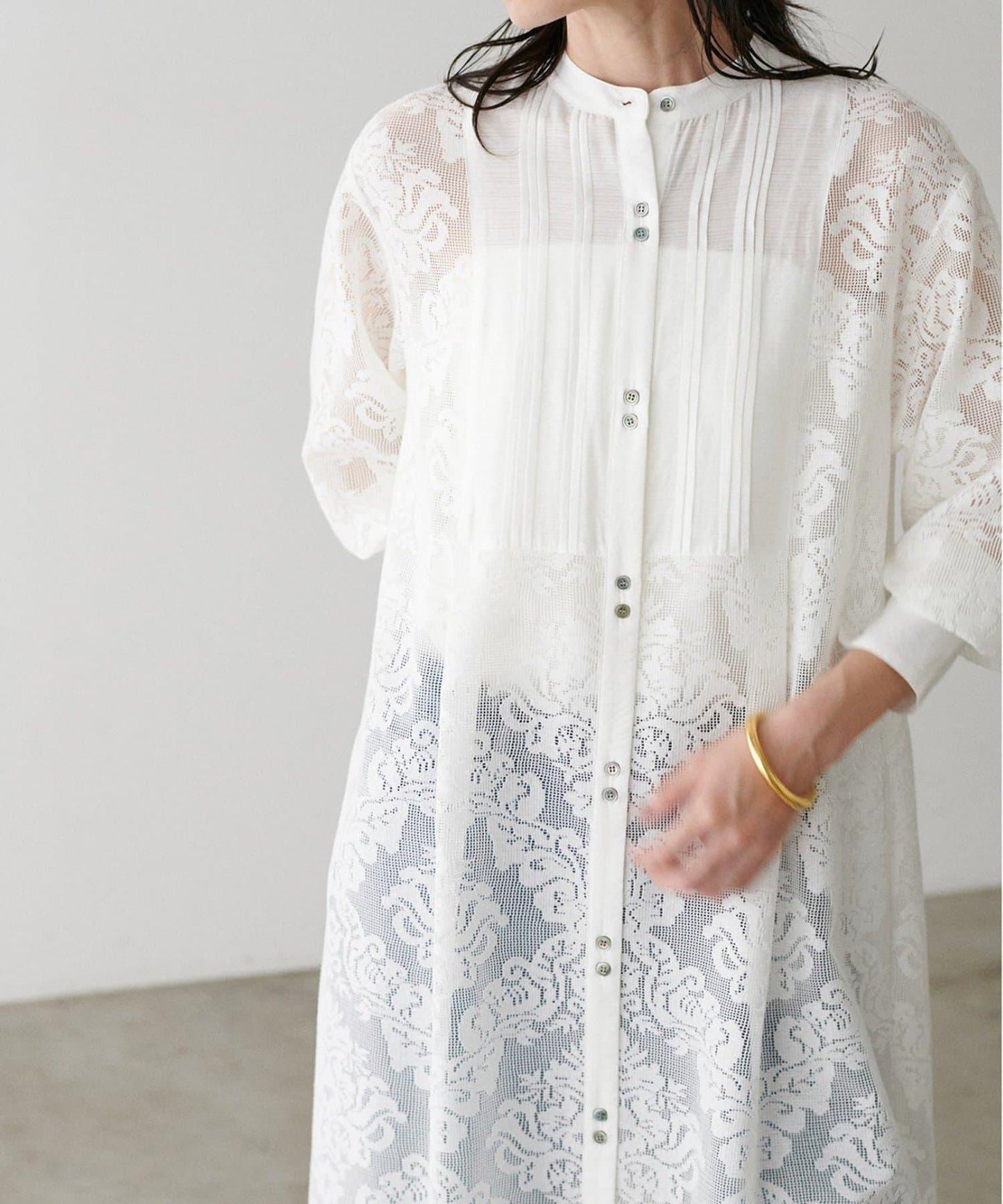 【LARUTA】拼接蕾絲連衣裙