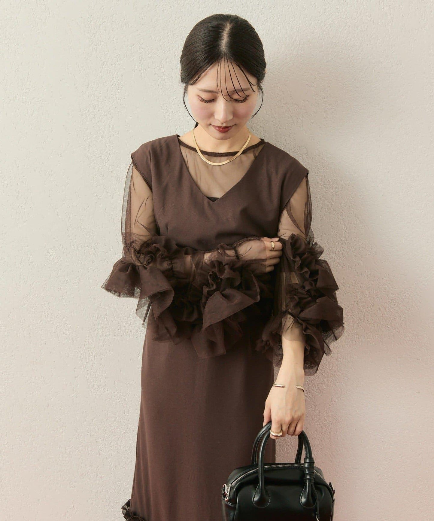 ≪10/20 12:00開始!≫【@____ri__125企劃】層疊荷葉邊連衣裙套裝