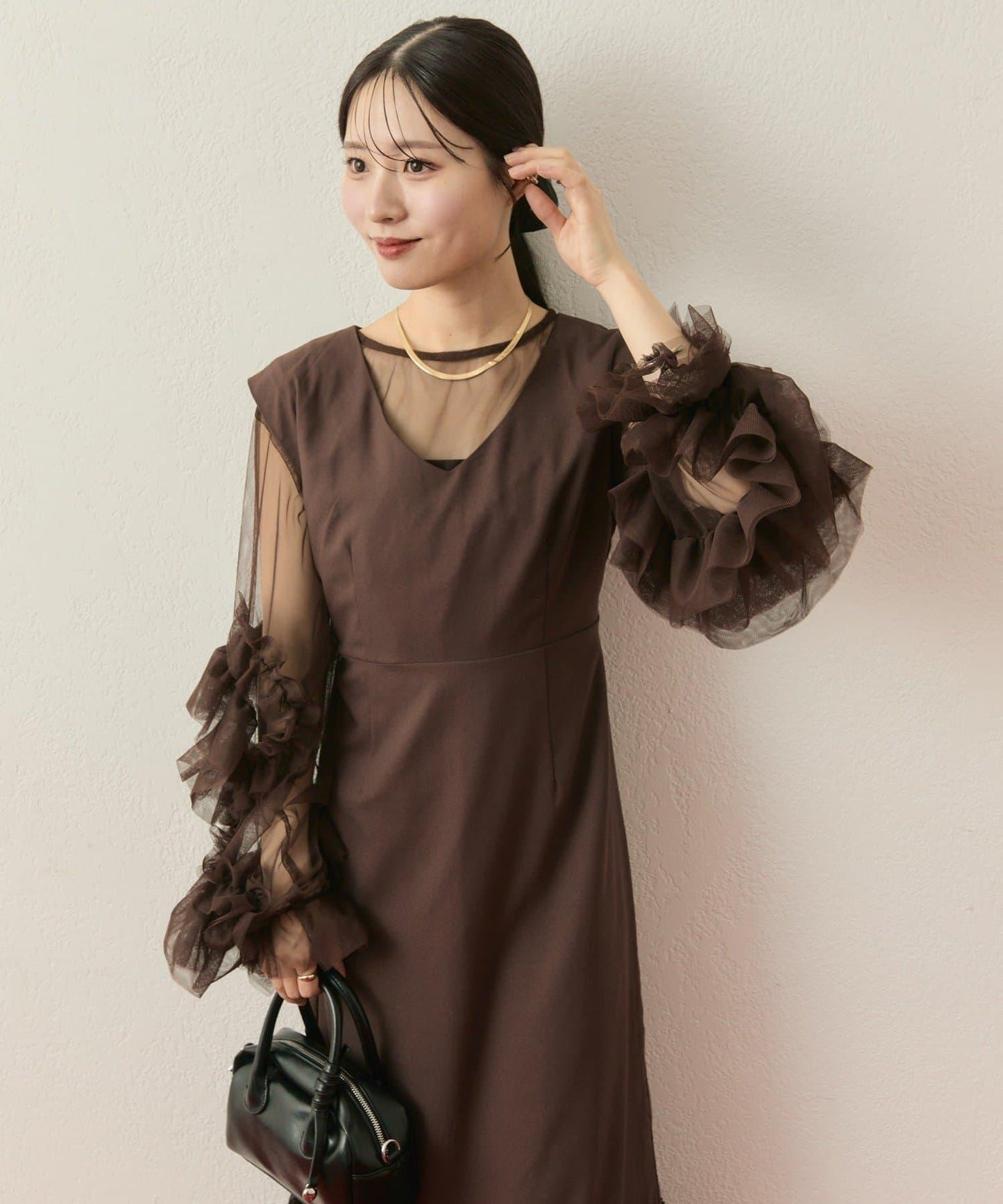 ≪10/20 12:00開始!≫【@____ri__125企劃】層疊荷葉邊連衣裙套裝