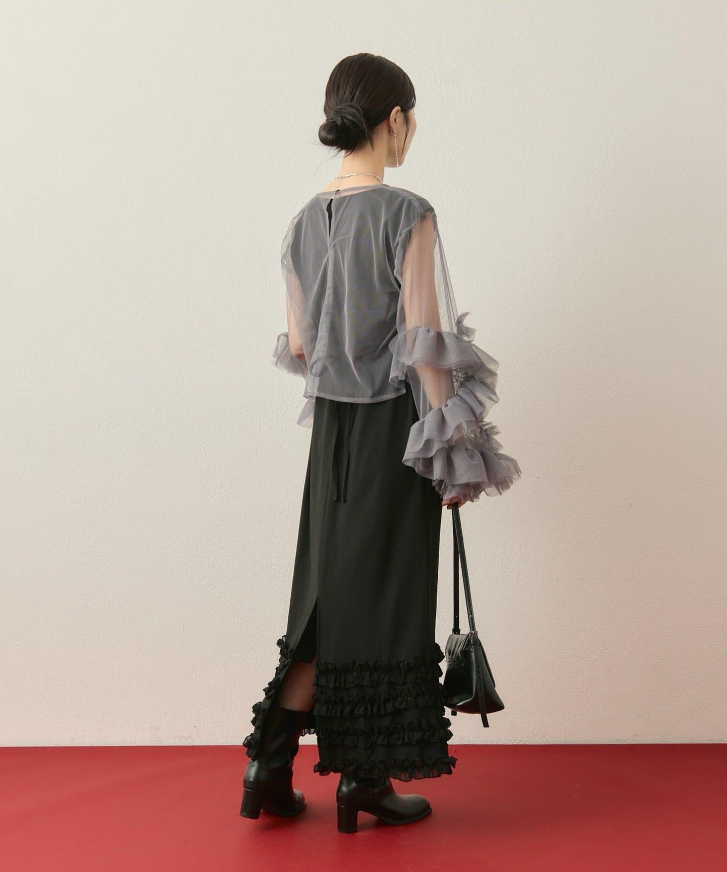≪10/20 12:00開始!≫【@____ri__125企劃】層疊荷葉邊連衣裙套裝