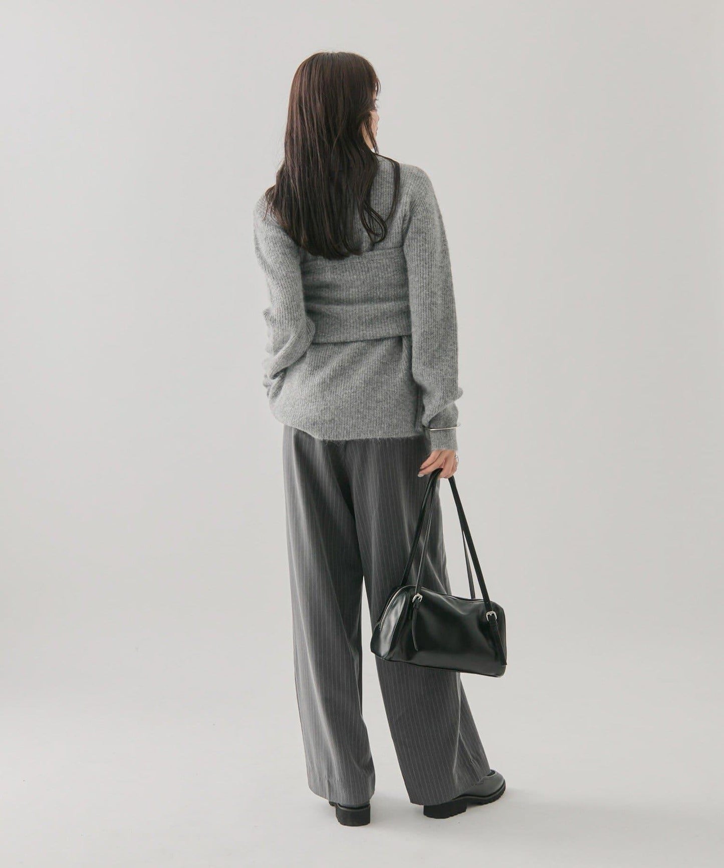 帶束身胸衣雙拉鍊開衫