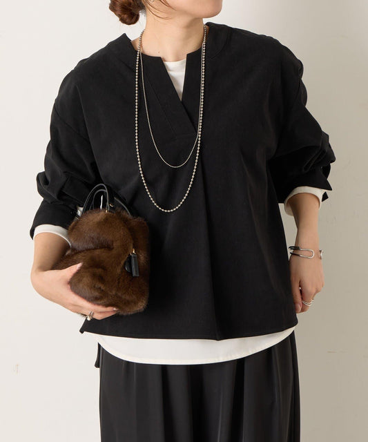 彈力磨毛高領襯衫