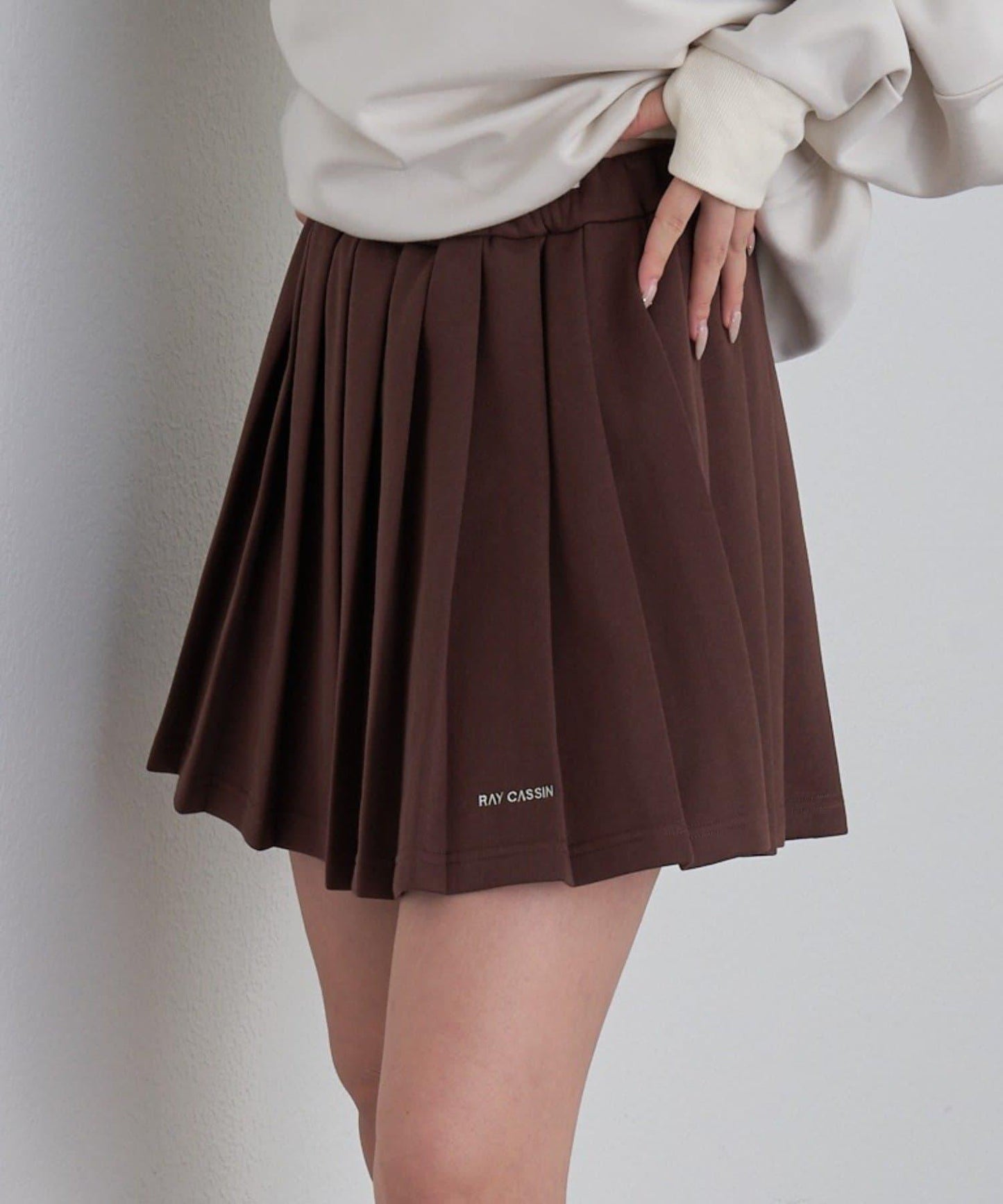 衛衣百褶迷你裙