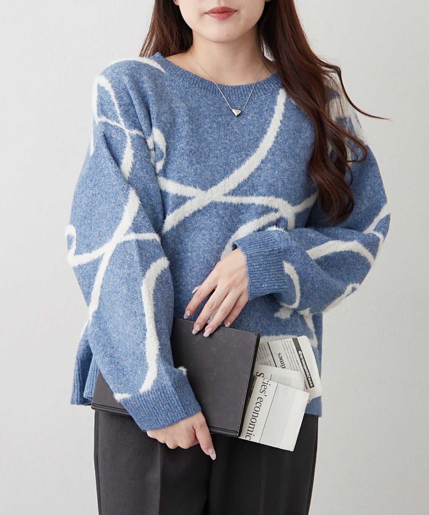 大蝴蝶結圖案針織衫