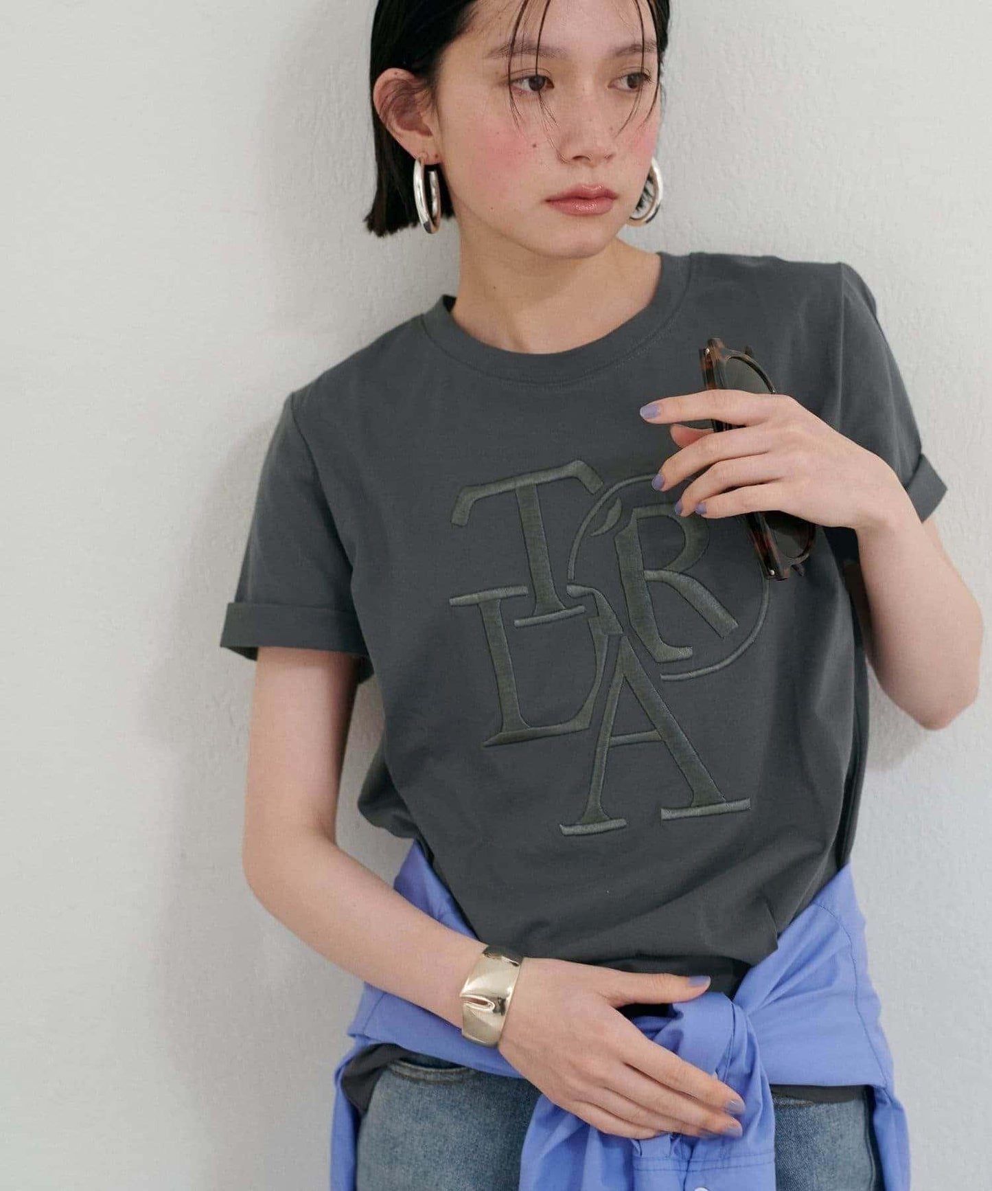 【LARUTA】加厚立體logo刺繡T恤