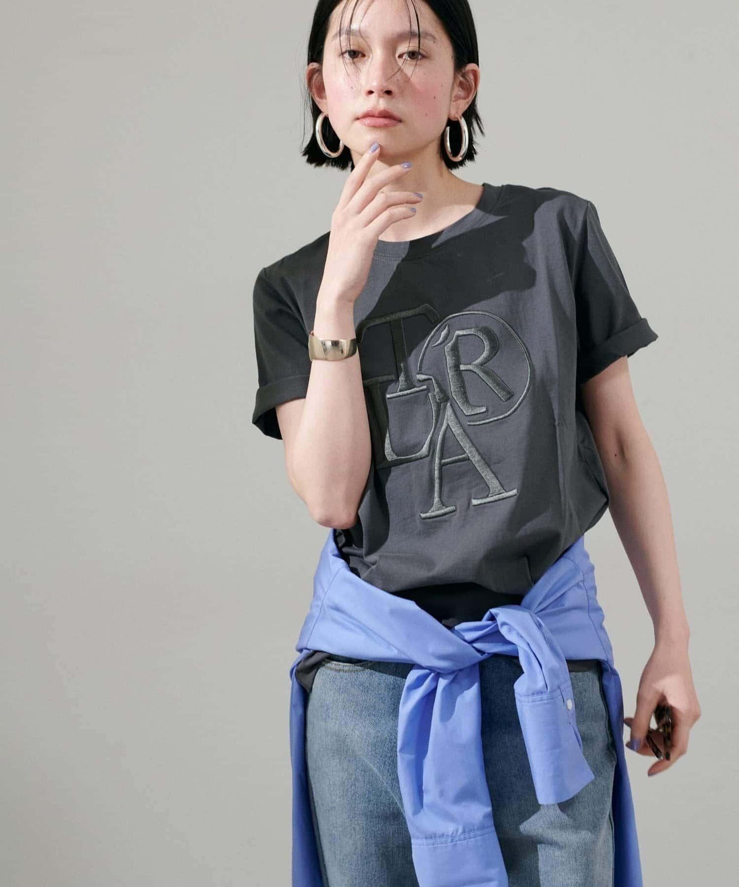 【LARUTA】加厚立體logo刺繡T恤