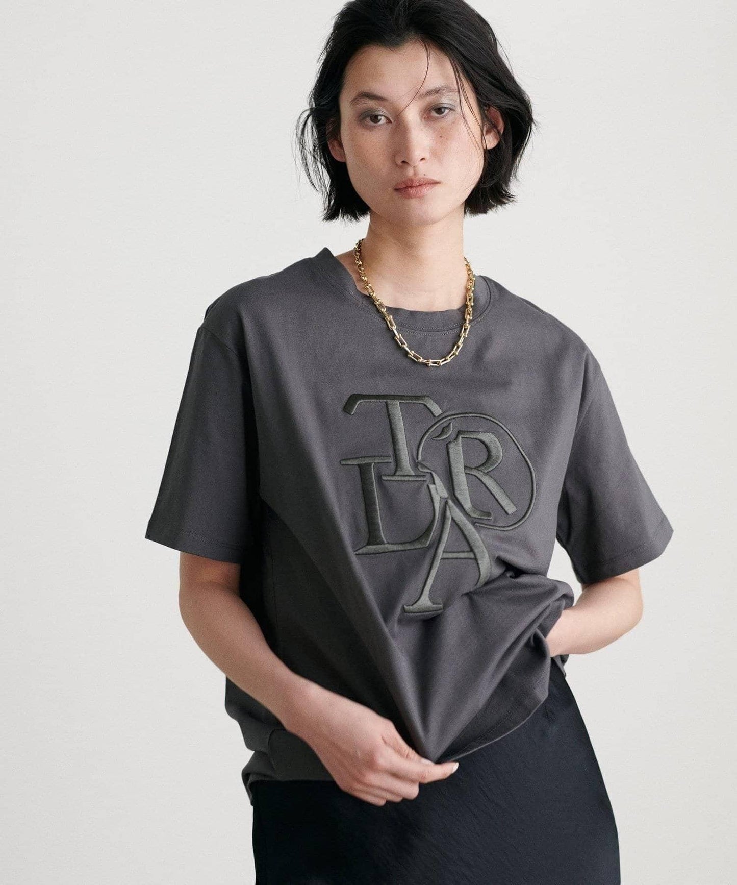 【LARUTA】加厚立體logo刺繡T恤