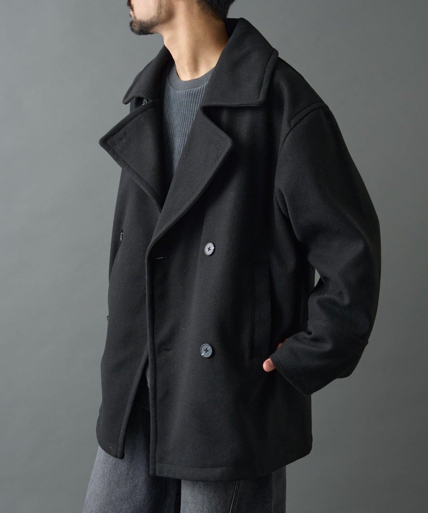 科技羊毛雙面半大衣