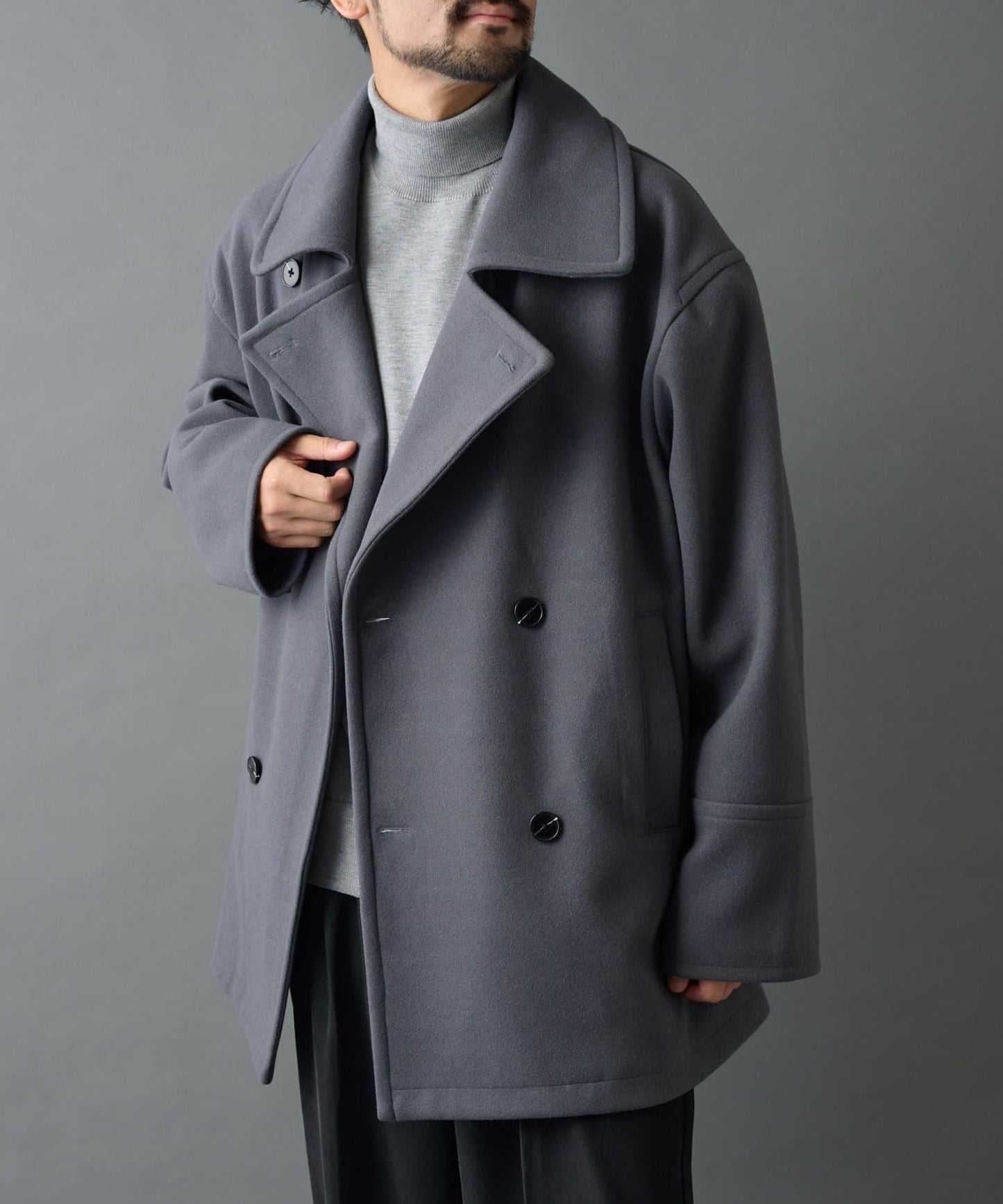 科技羊毛雙面半大衣