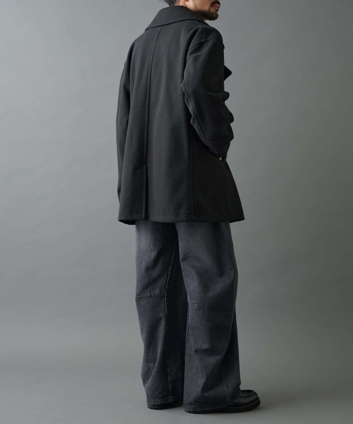 科技羊毛雙面半大衣