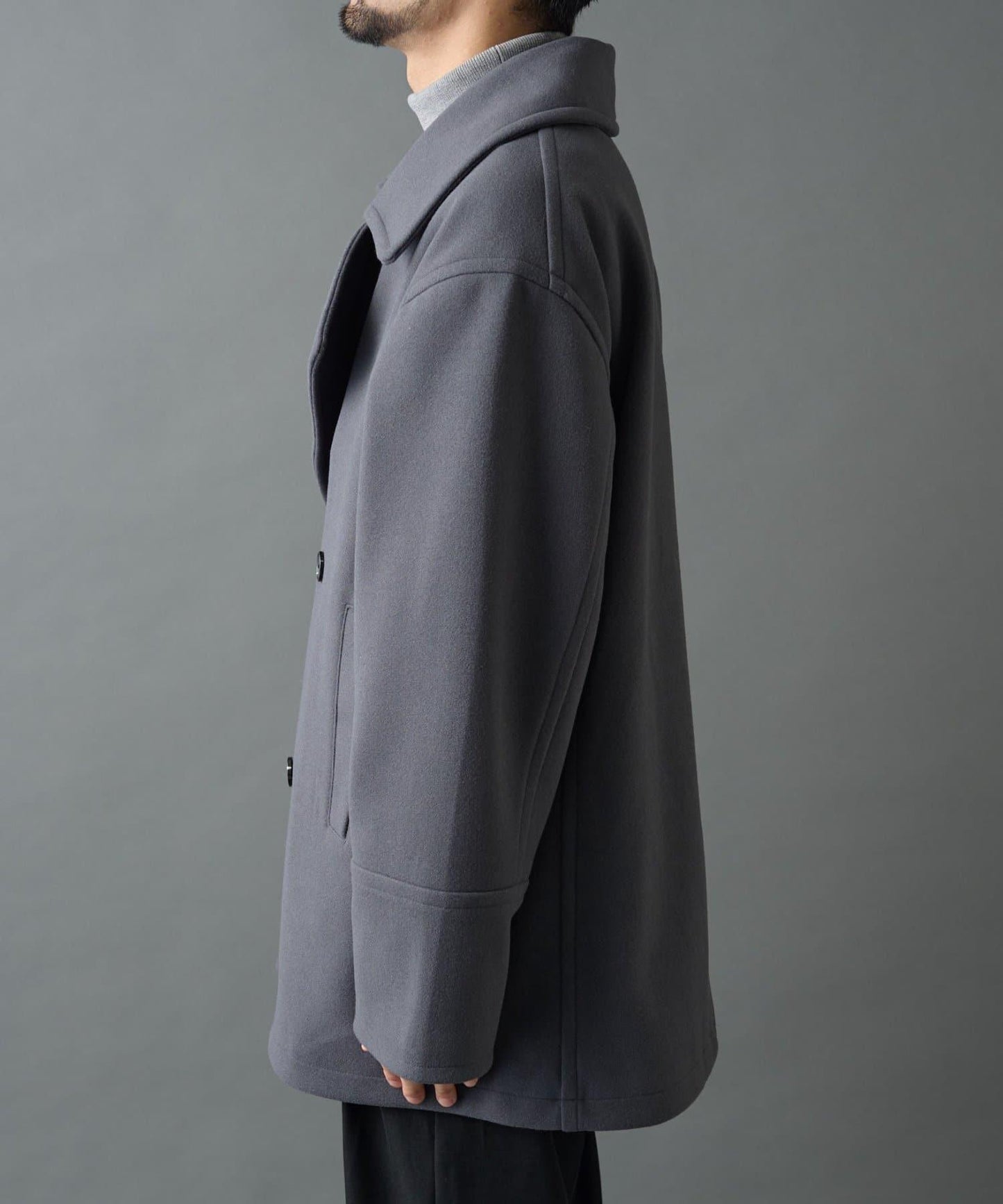 科技羊毛雙面半大衣