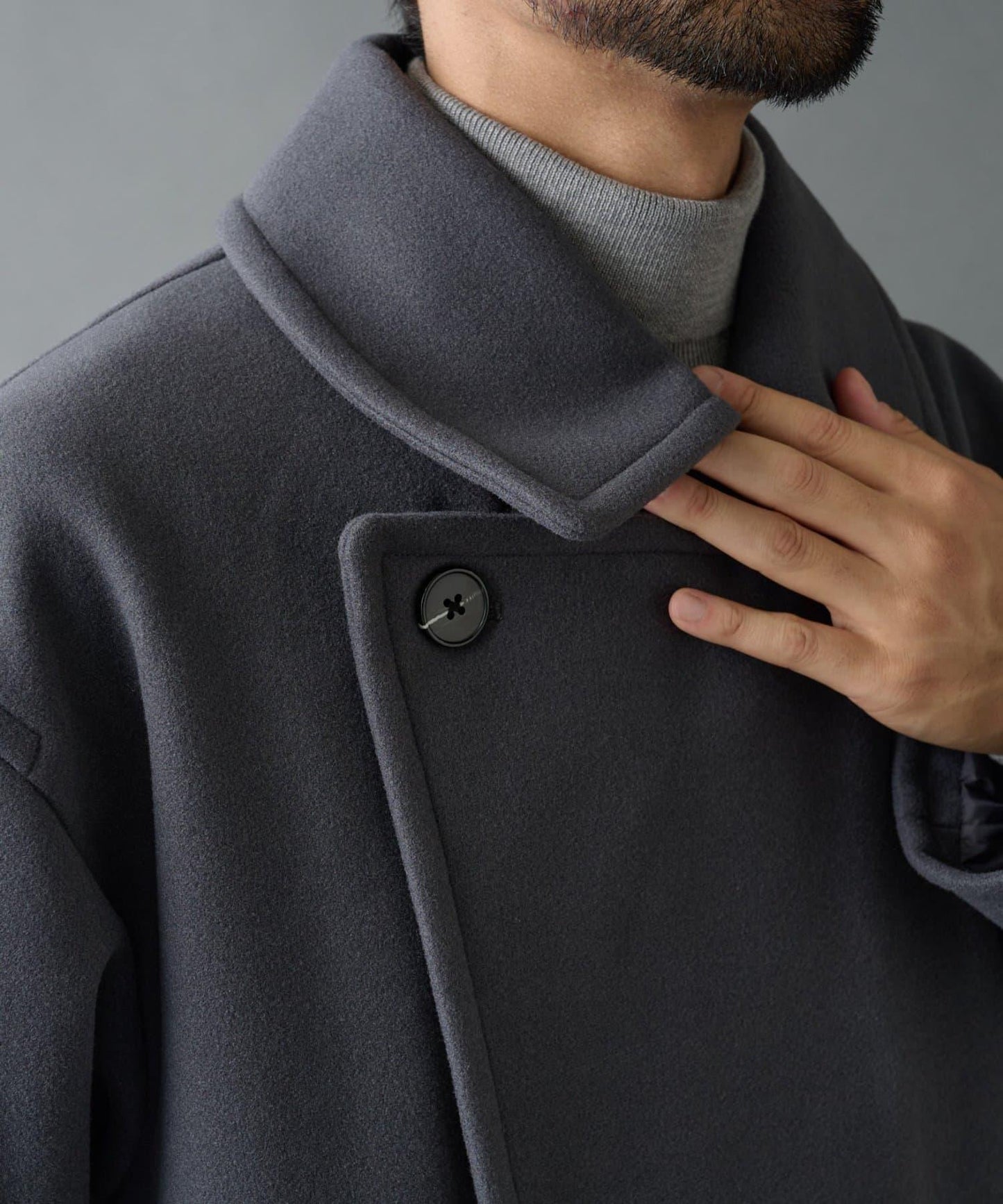 科技羊毛雙面半大衣