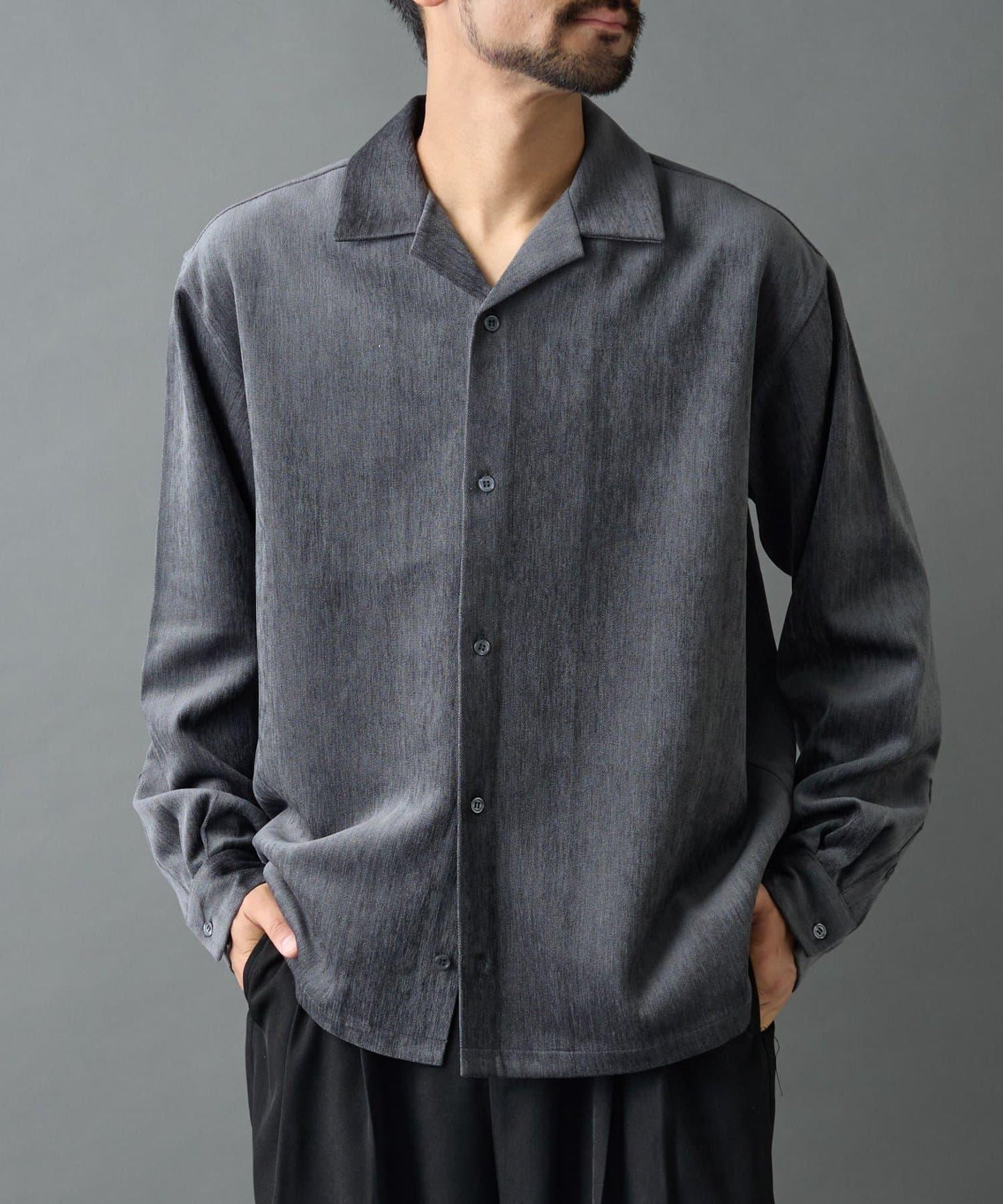 漸變色毛絨襯衫