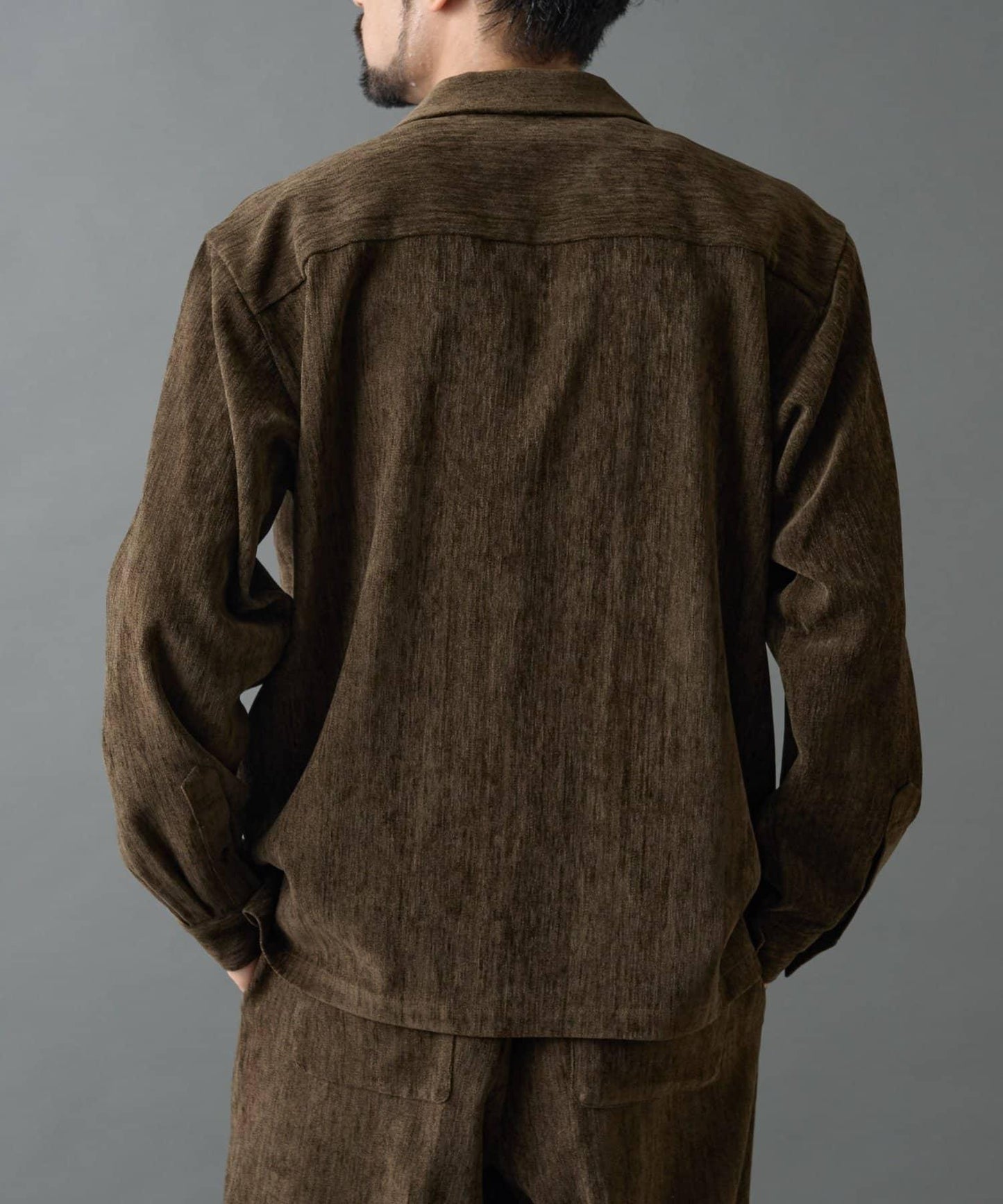 漸變色毛絨襯衫