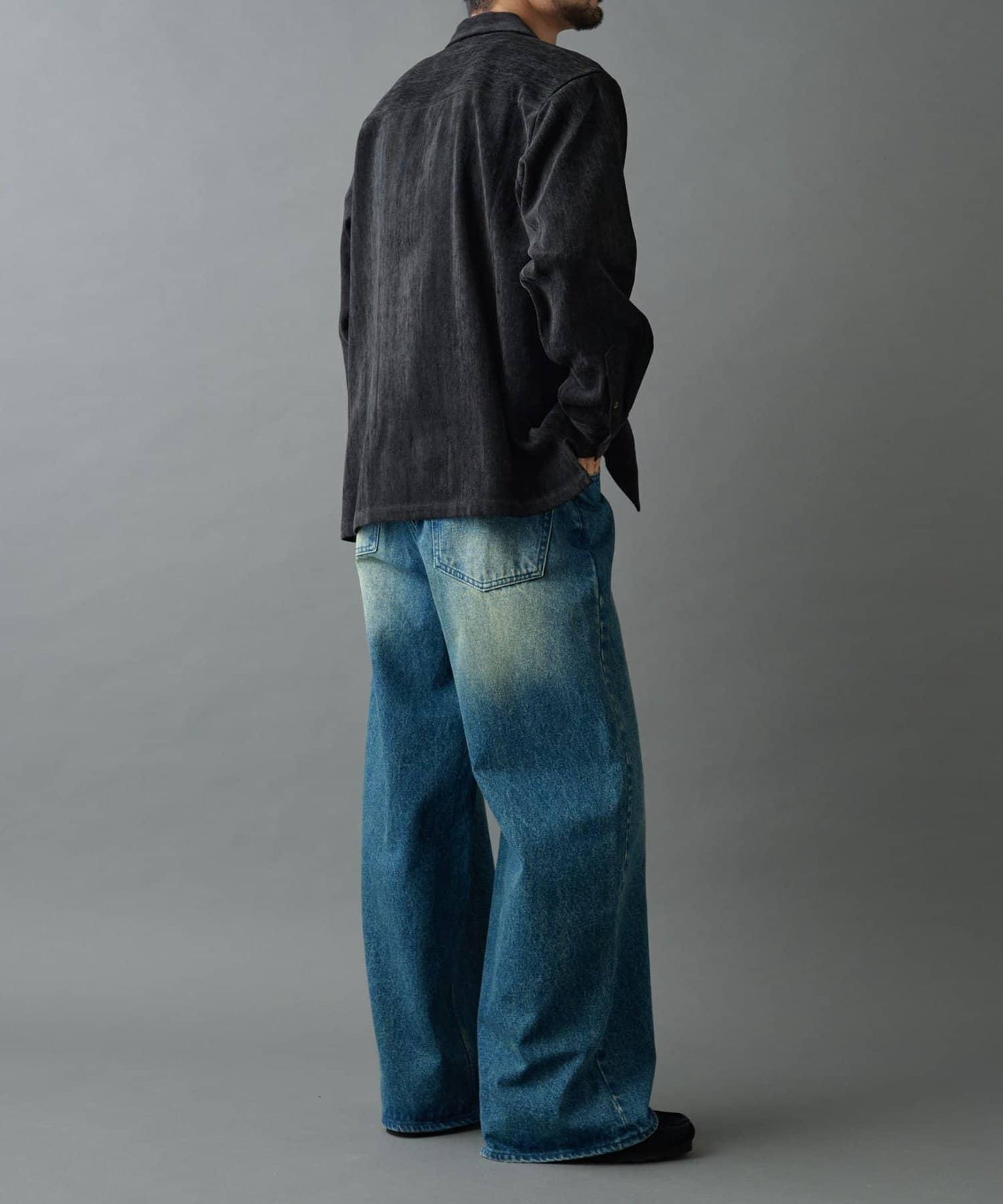 漸變色毛絨襯衫