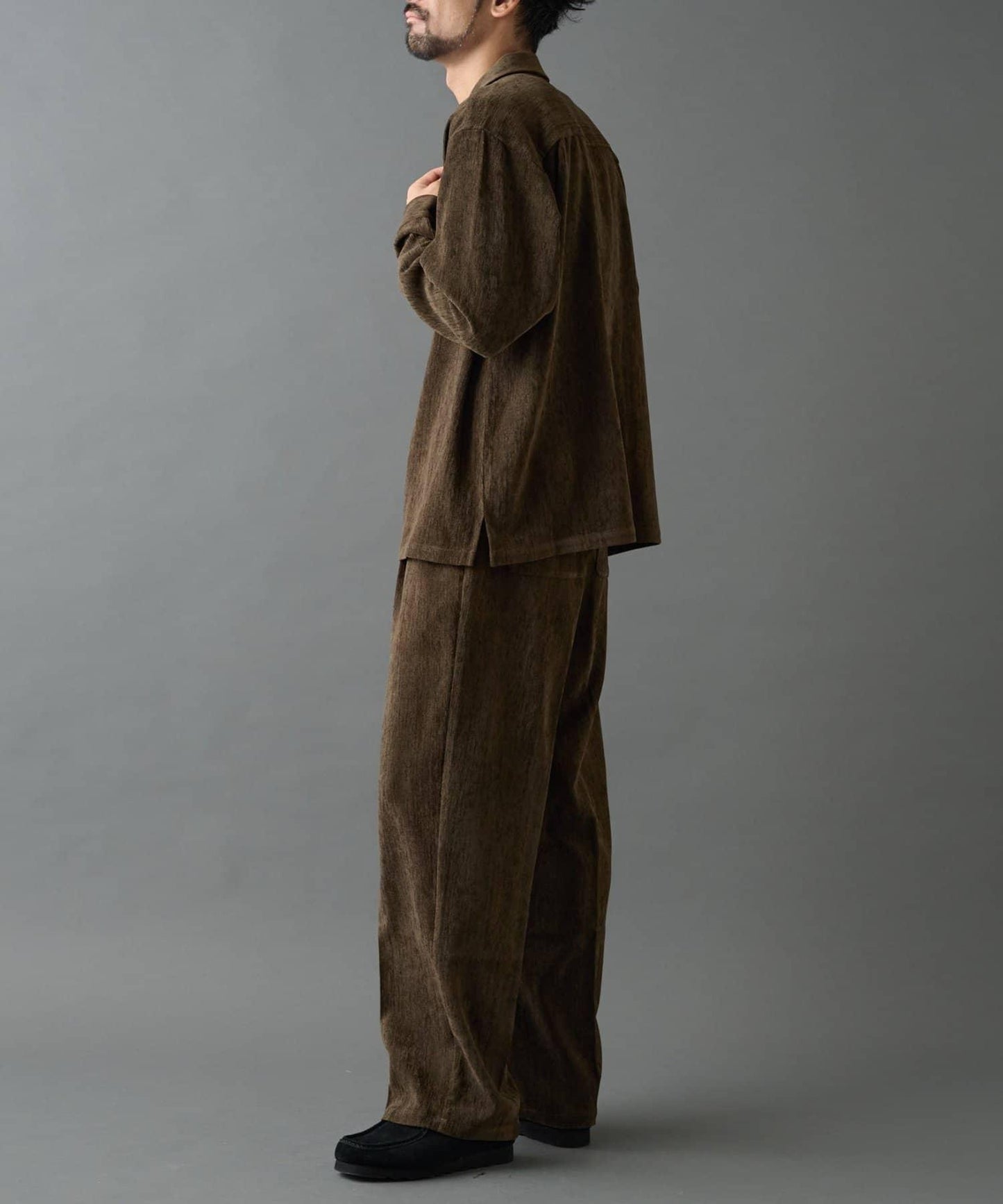 漸變色毛絨襯衫