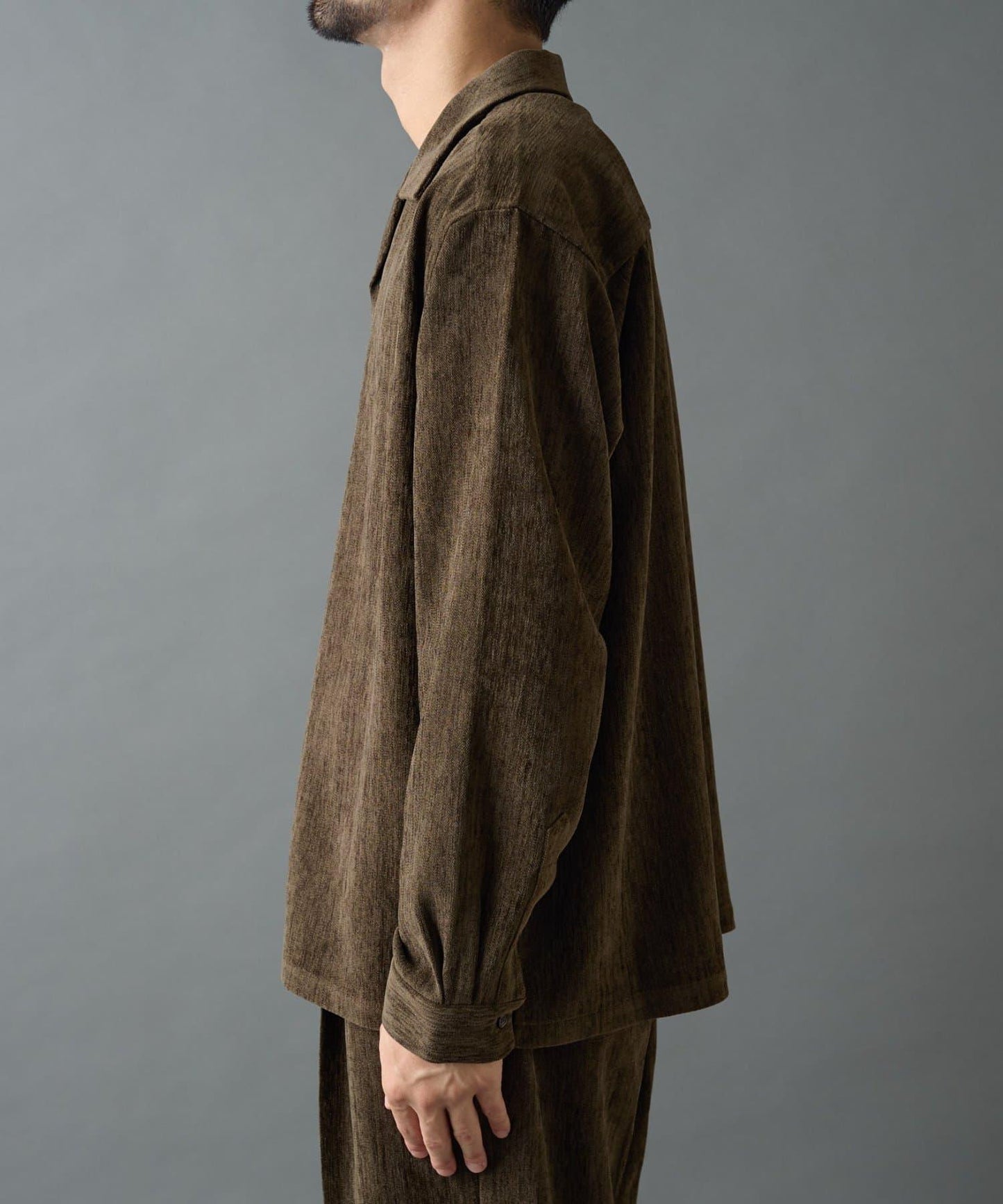 漸變色毛絨襯衫