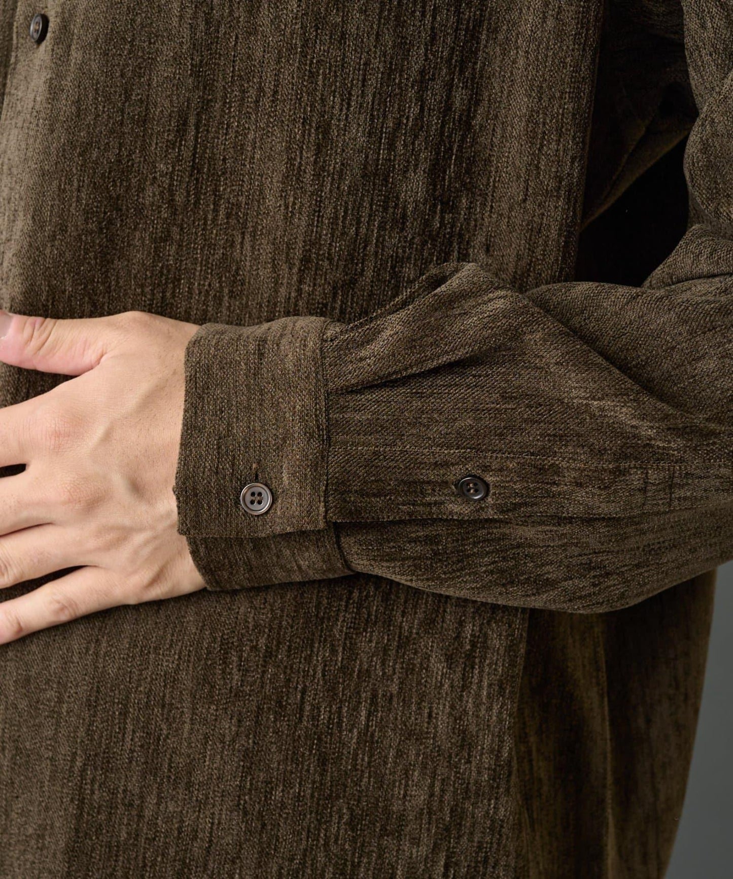 漸變色毛絨襯衫