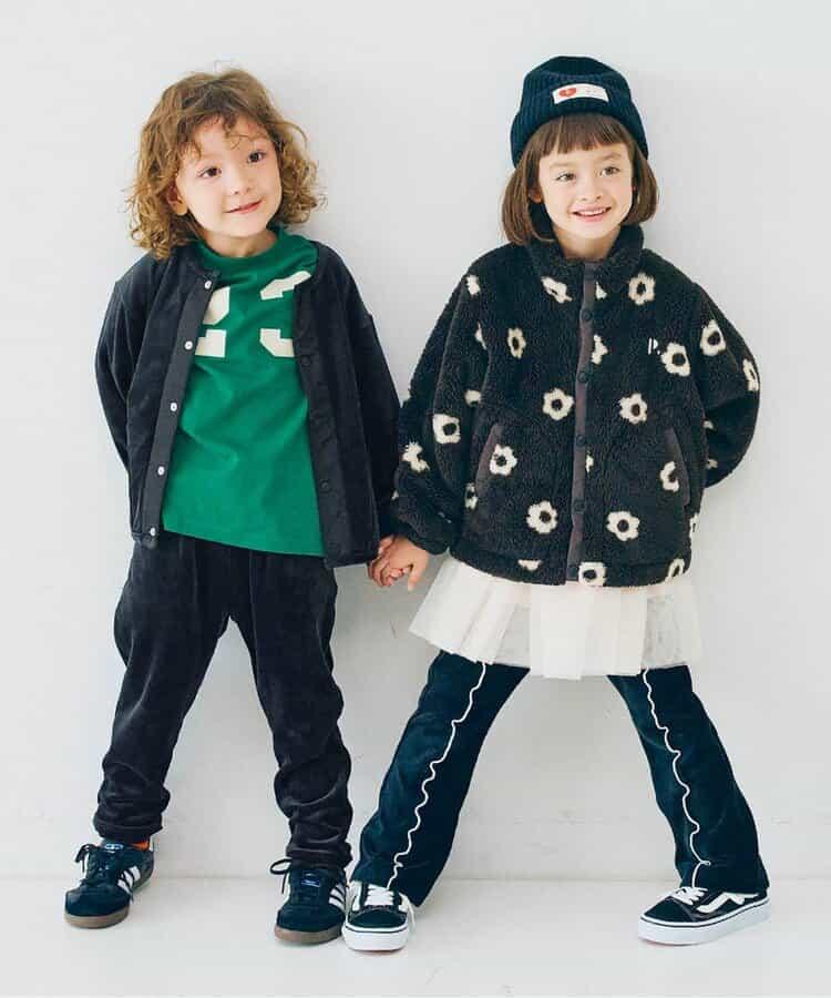 天鵝絨觸感柔軟絨毛抓絨按扣開衫