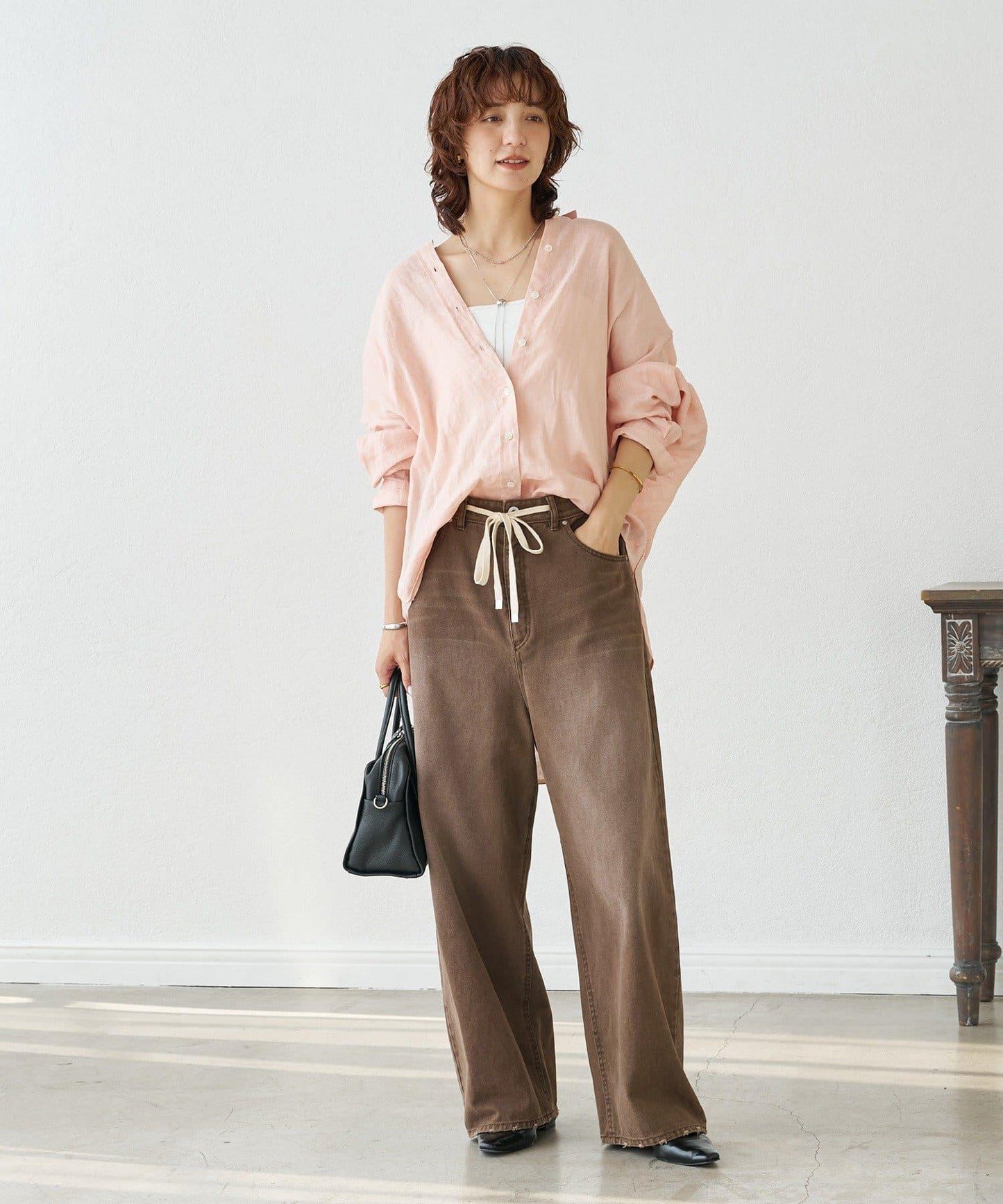 【RIVE DROITE】抽繩休閒長褲