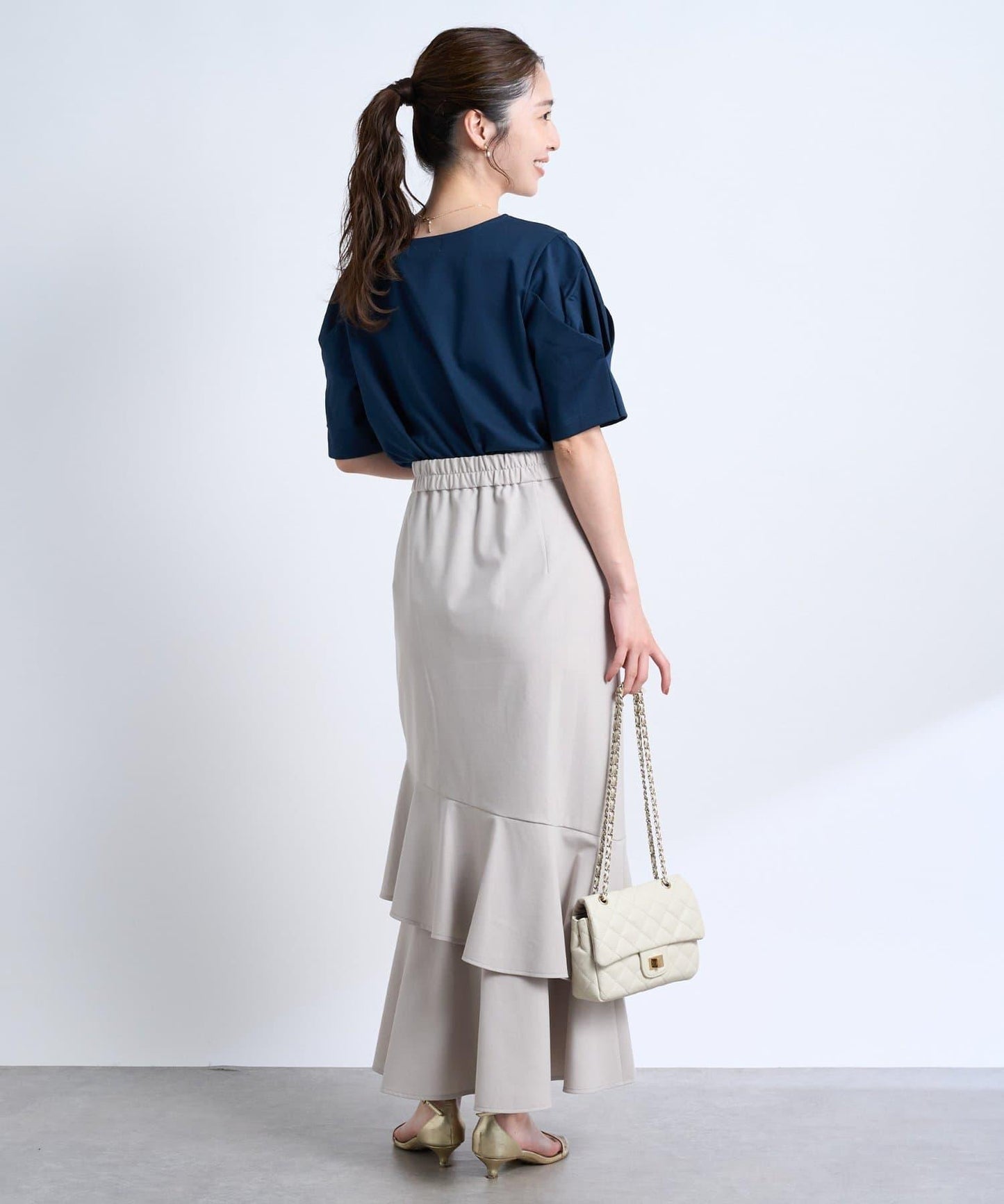 【La boutique BonBon】府綢不對稱美人魚裙