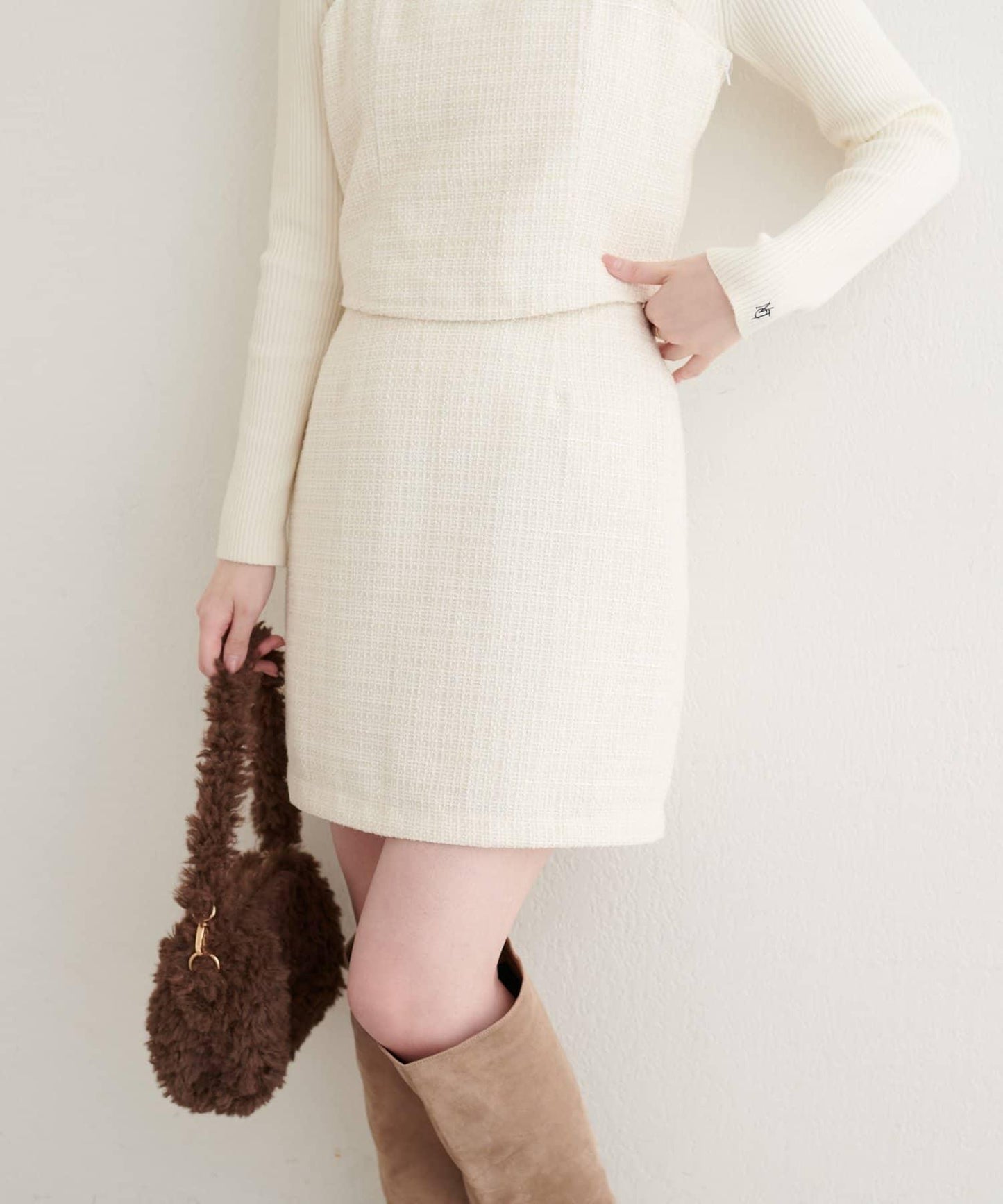 〈airi〉粗花呢迷你裙