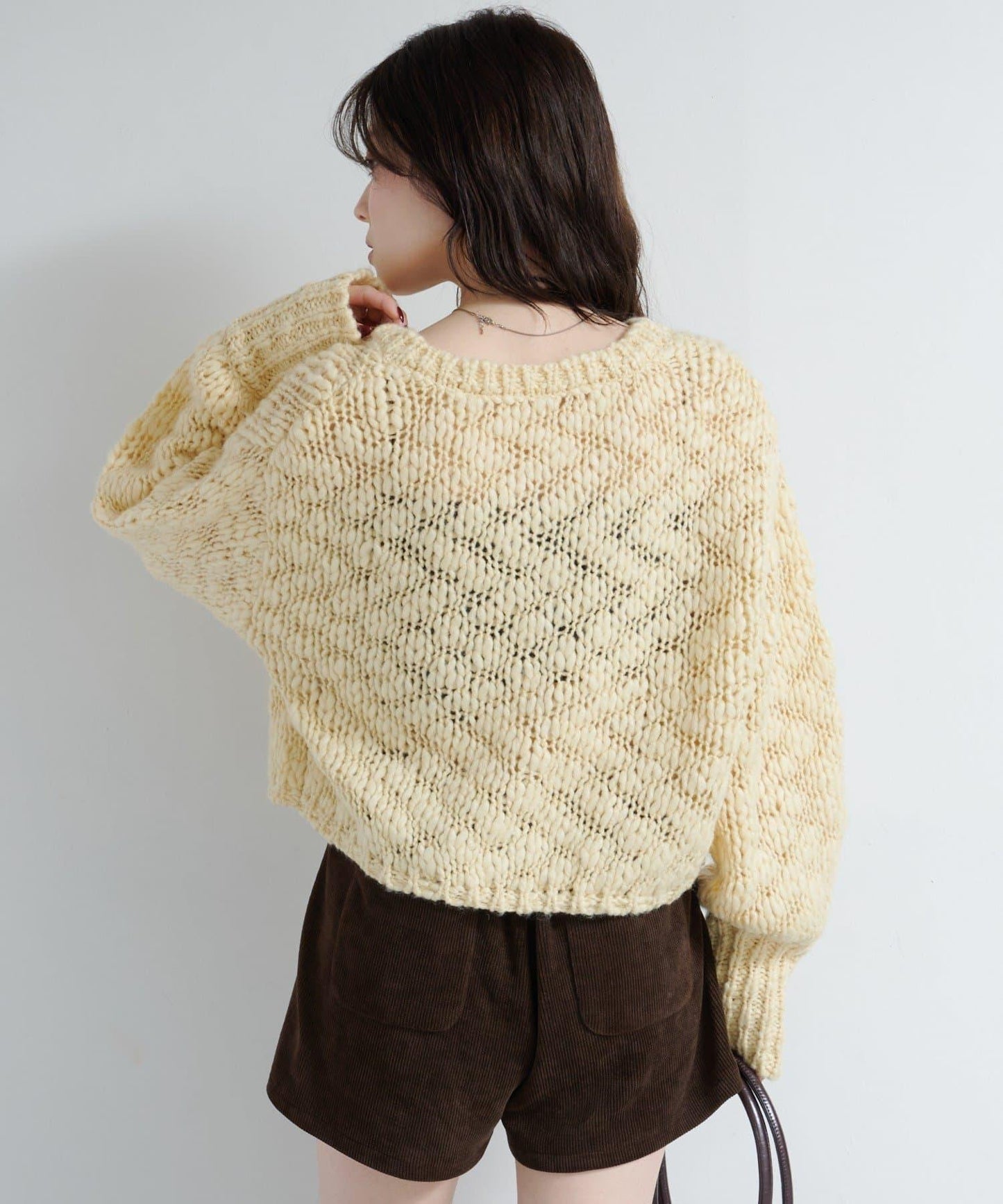 寬鬆粗線針織開衫