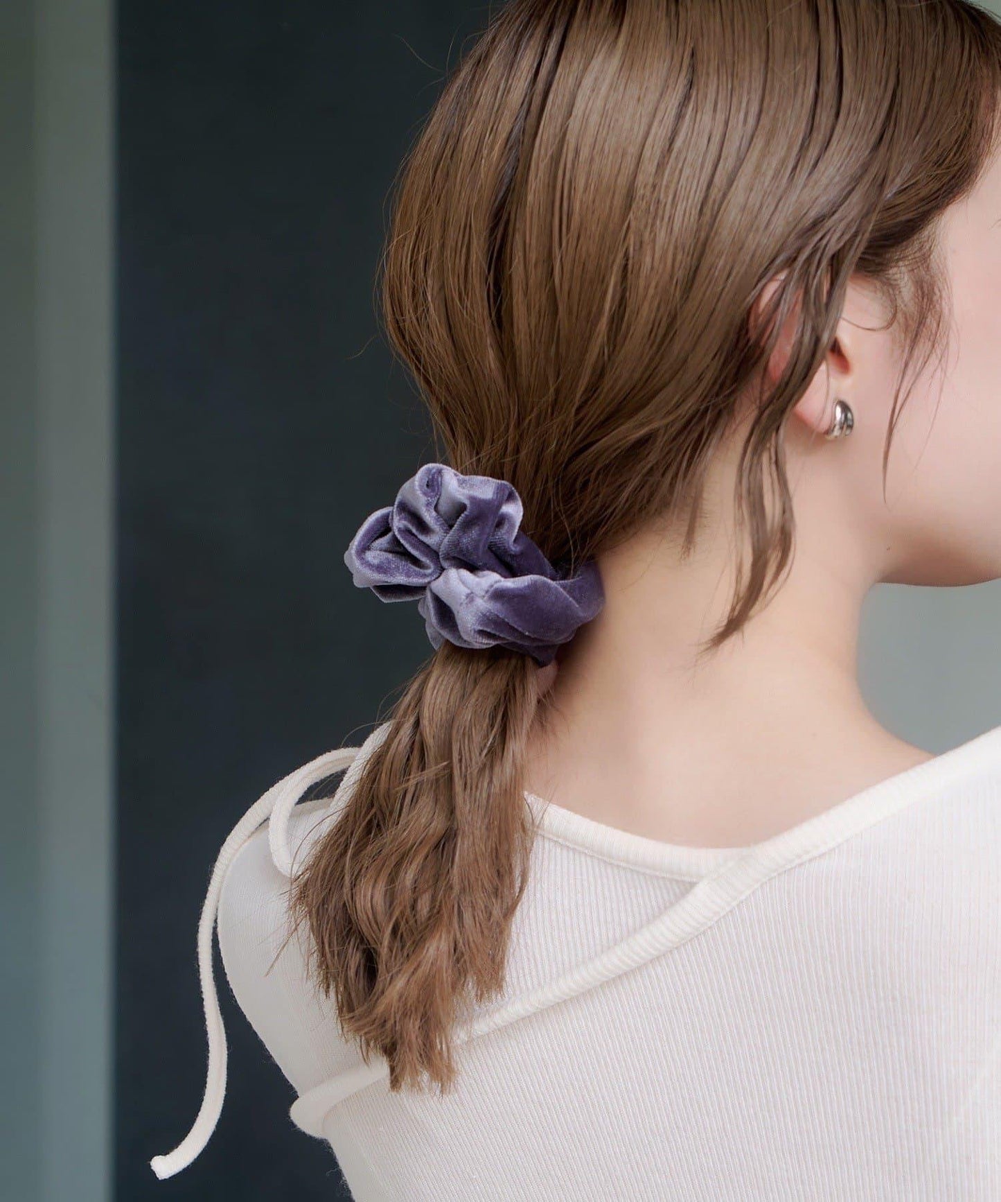 球形天鵝絨髮圈