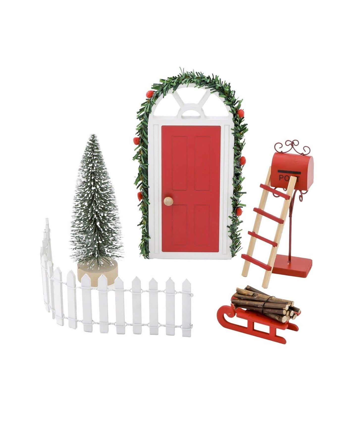 赤いドアのおうちのこびと小物セット/こびとのクリスマス