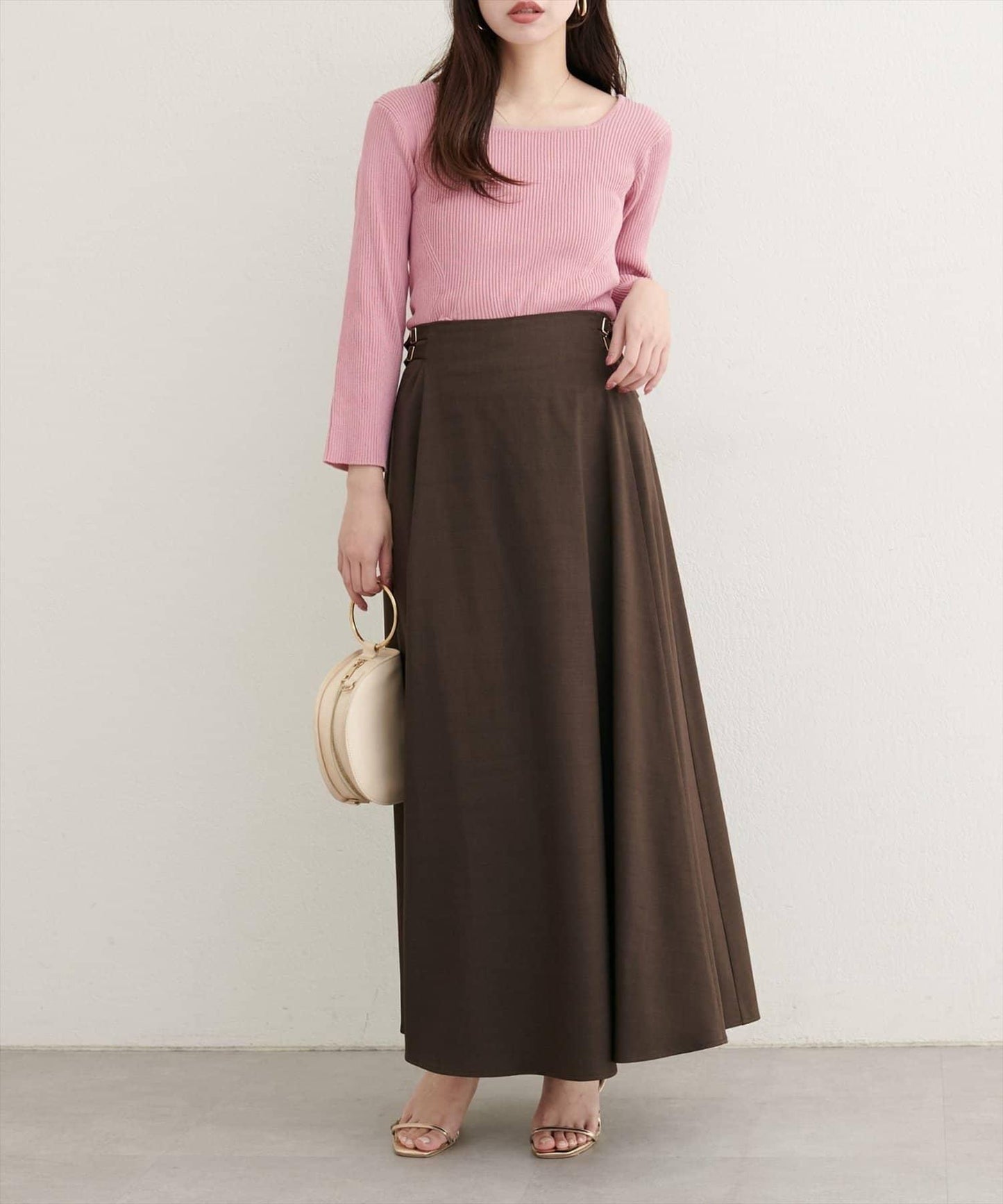 【natural couture】前後兩穿七分袖羅紋針織衫