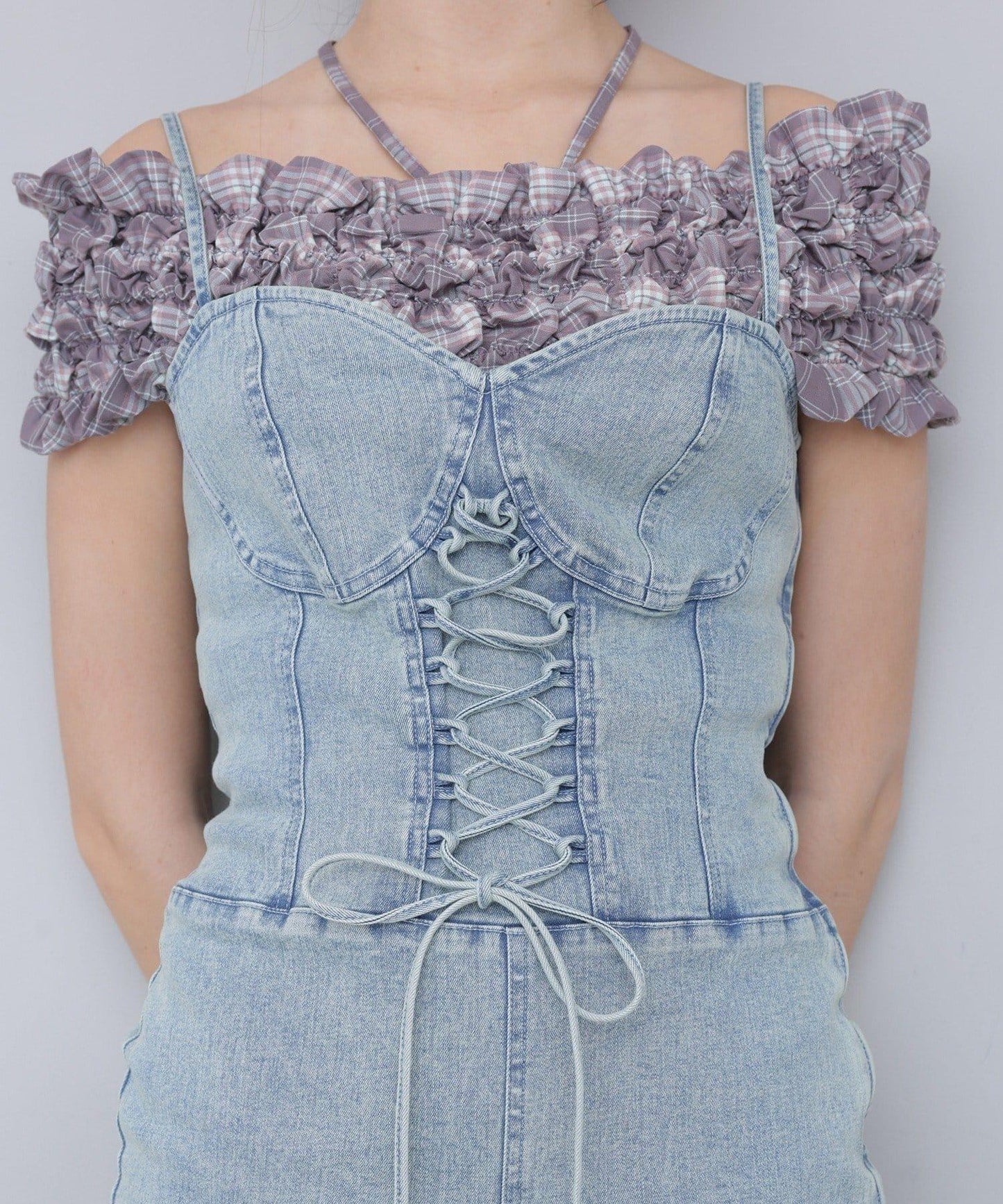 Seemi褶皺吊帶背心