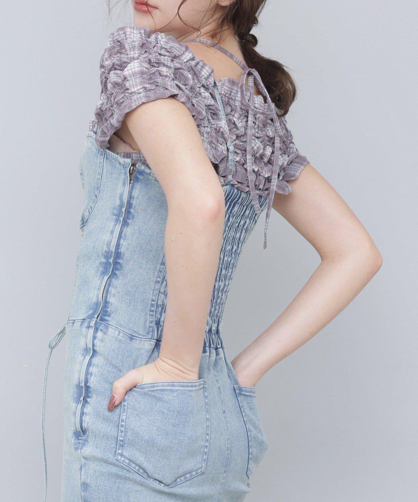 Seemi褶皺吊帶背心