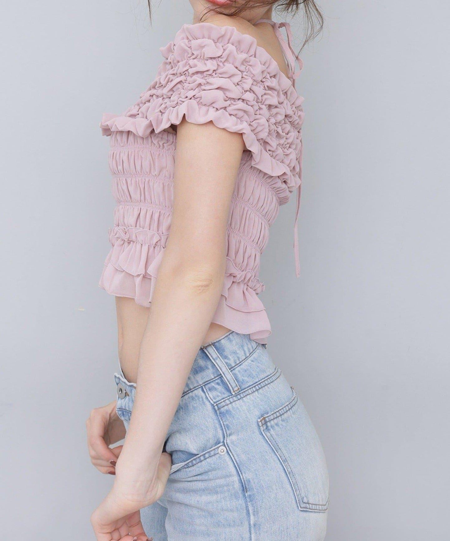 Seemi褶皺吊帶背心