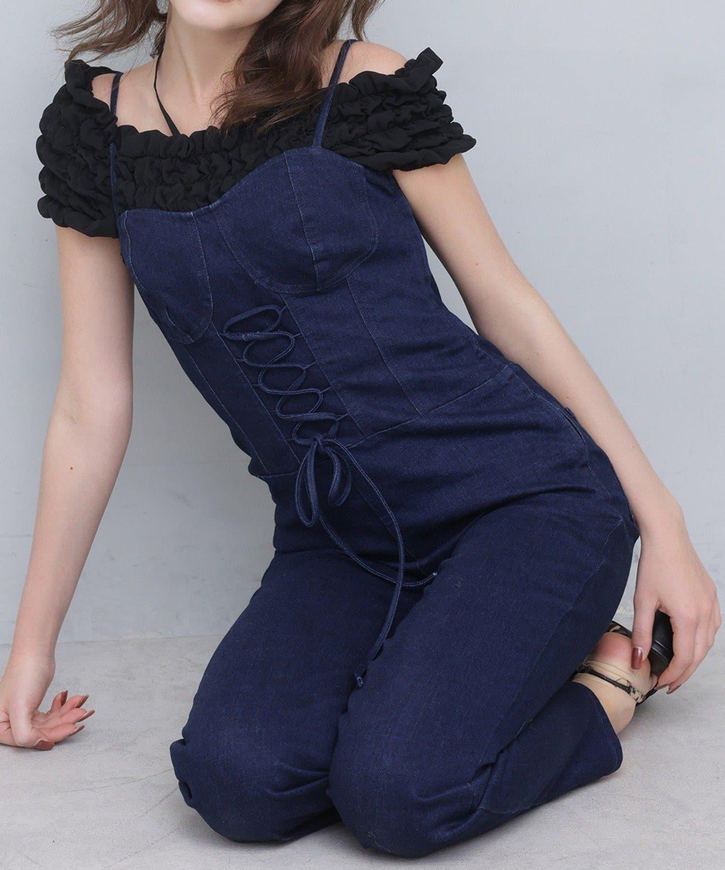 Seemi褶皺吊帶背心