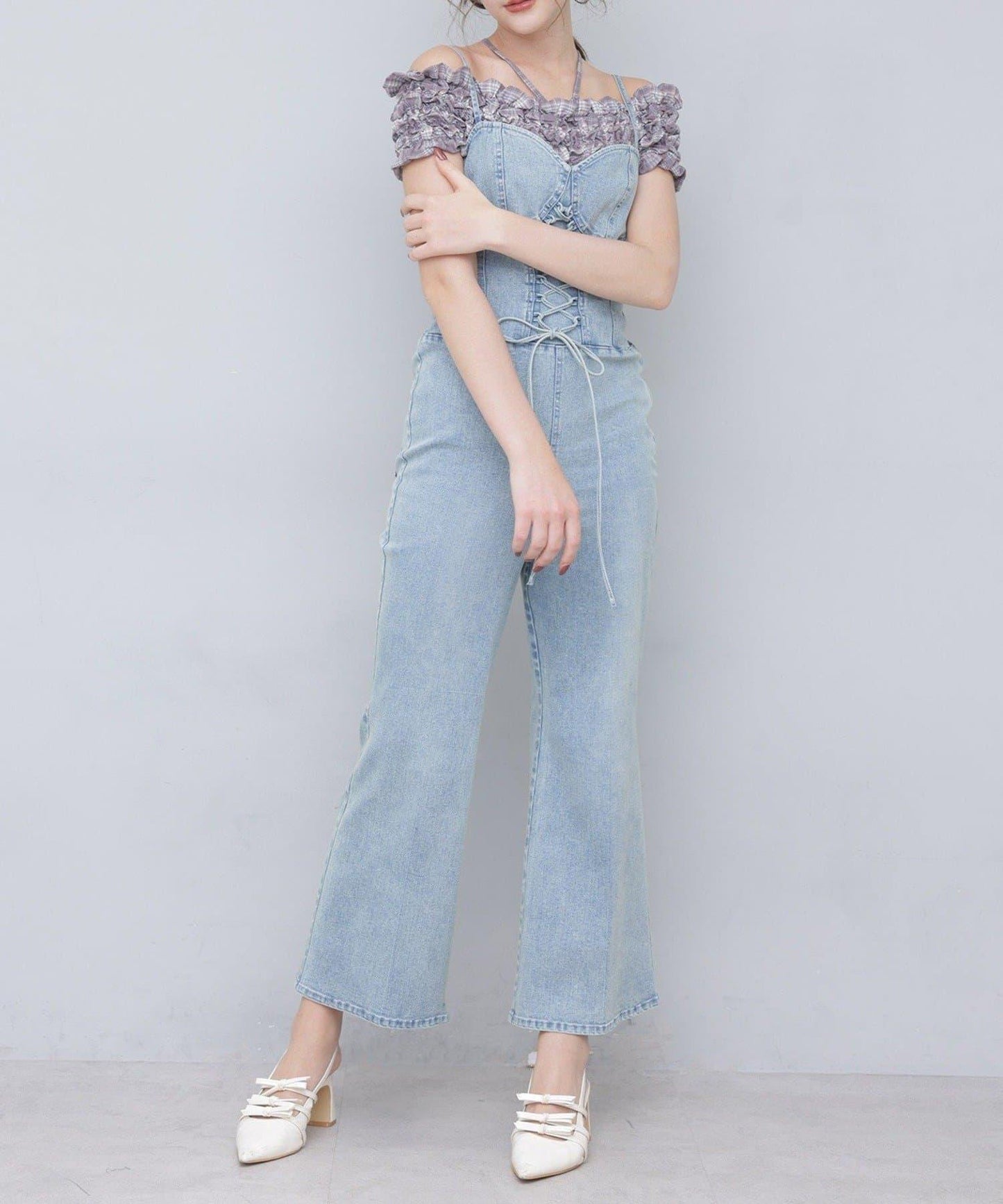 Seemi褶皺吊帶背心