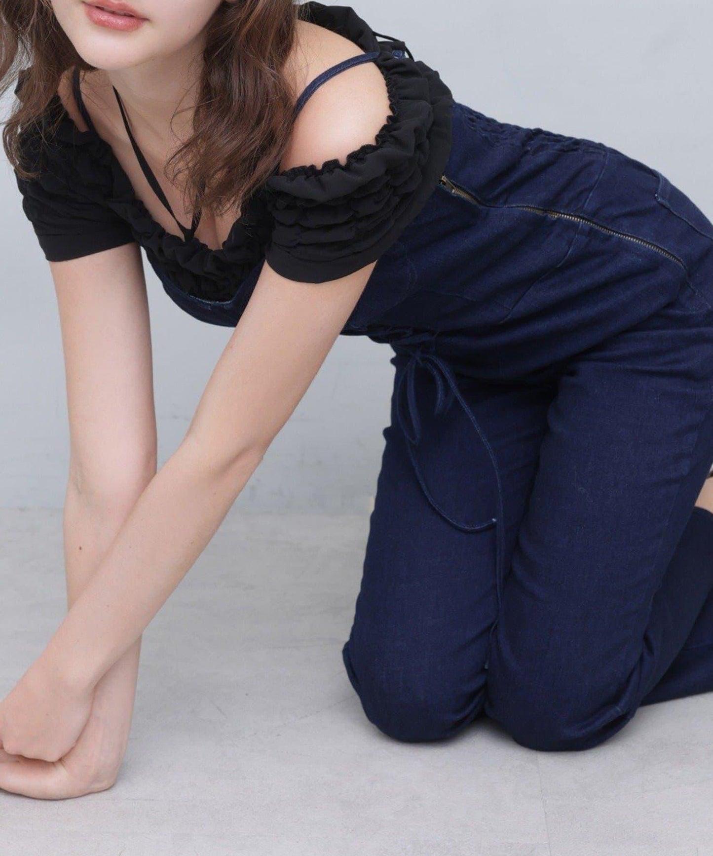 Seemi褶皺吊帶背心