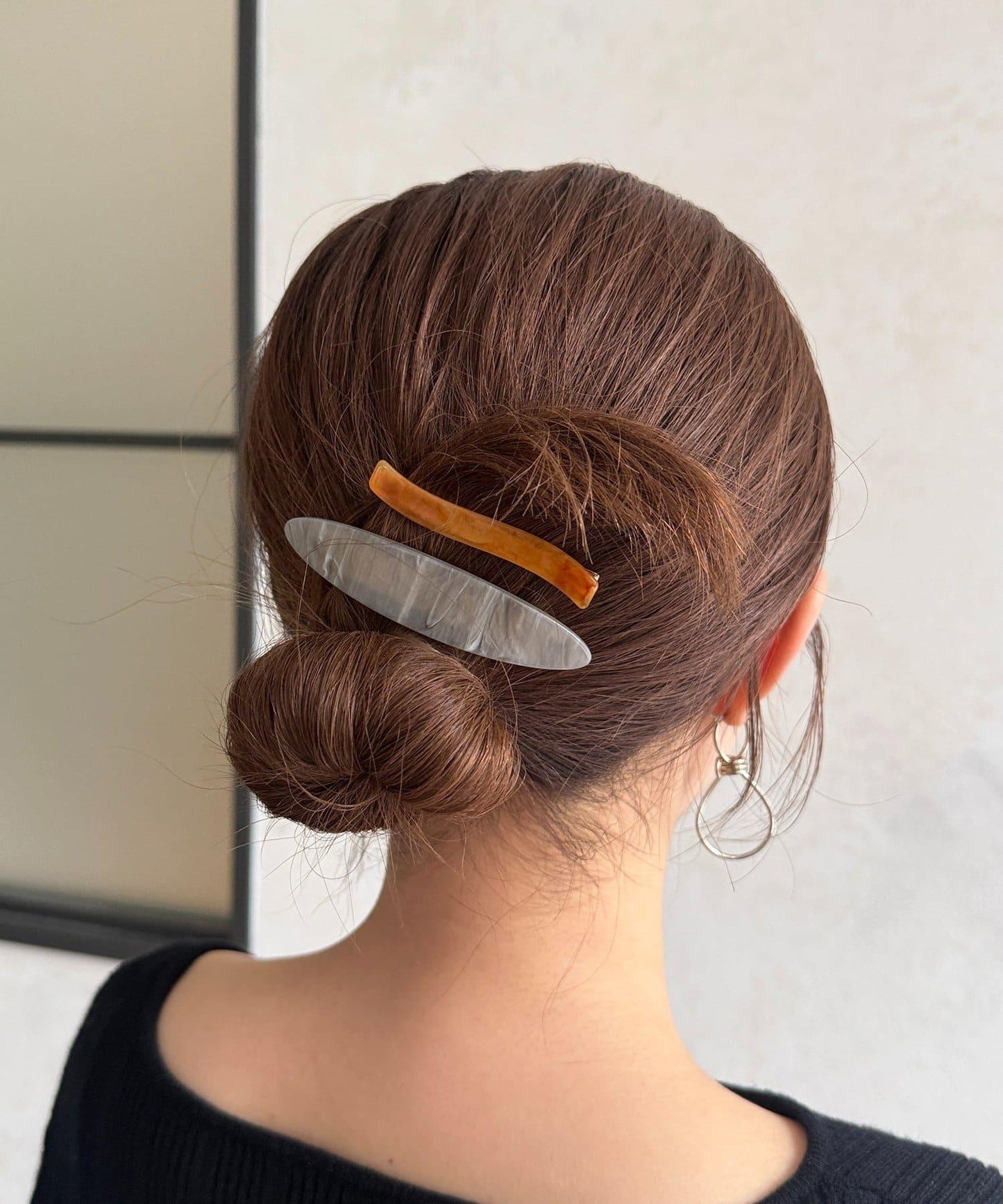 細長橢圓形髮夾