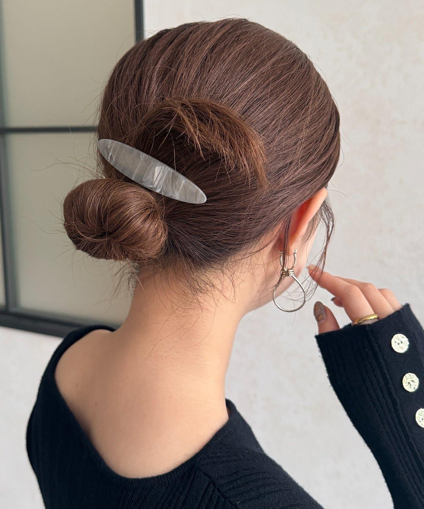 細長橢圓形髮夾