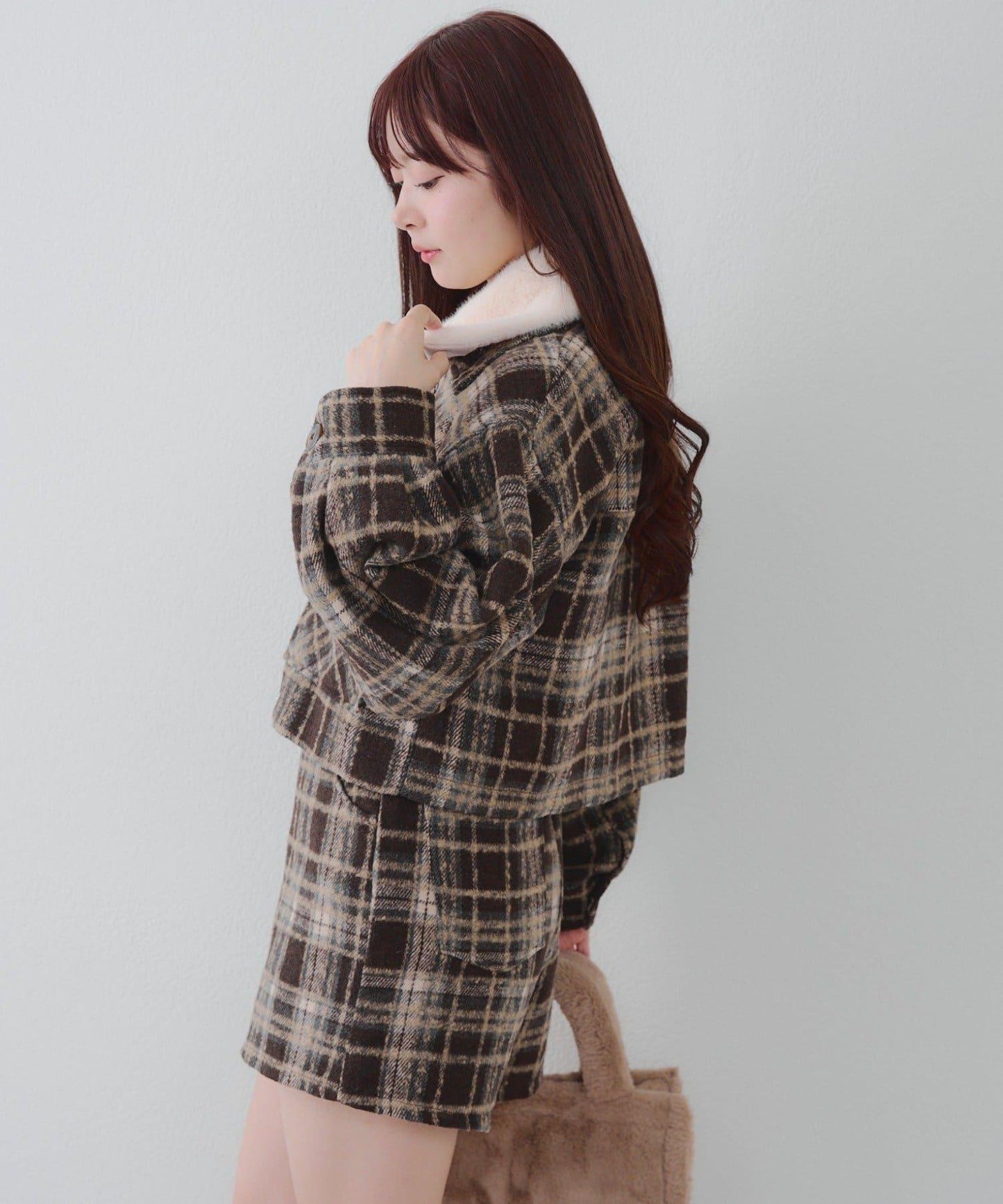 【RMAF】帶毛領拉鍊短款夾克