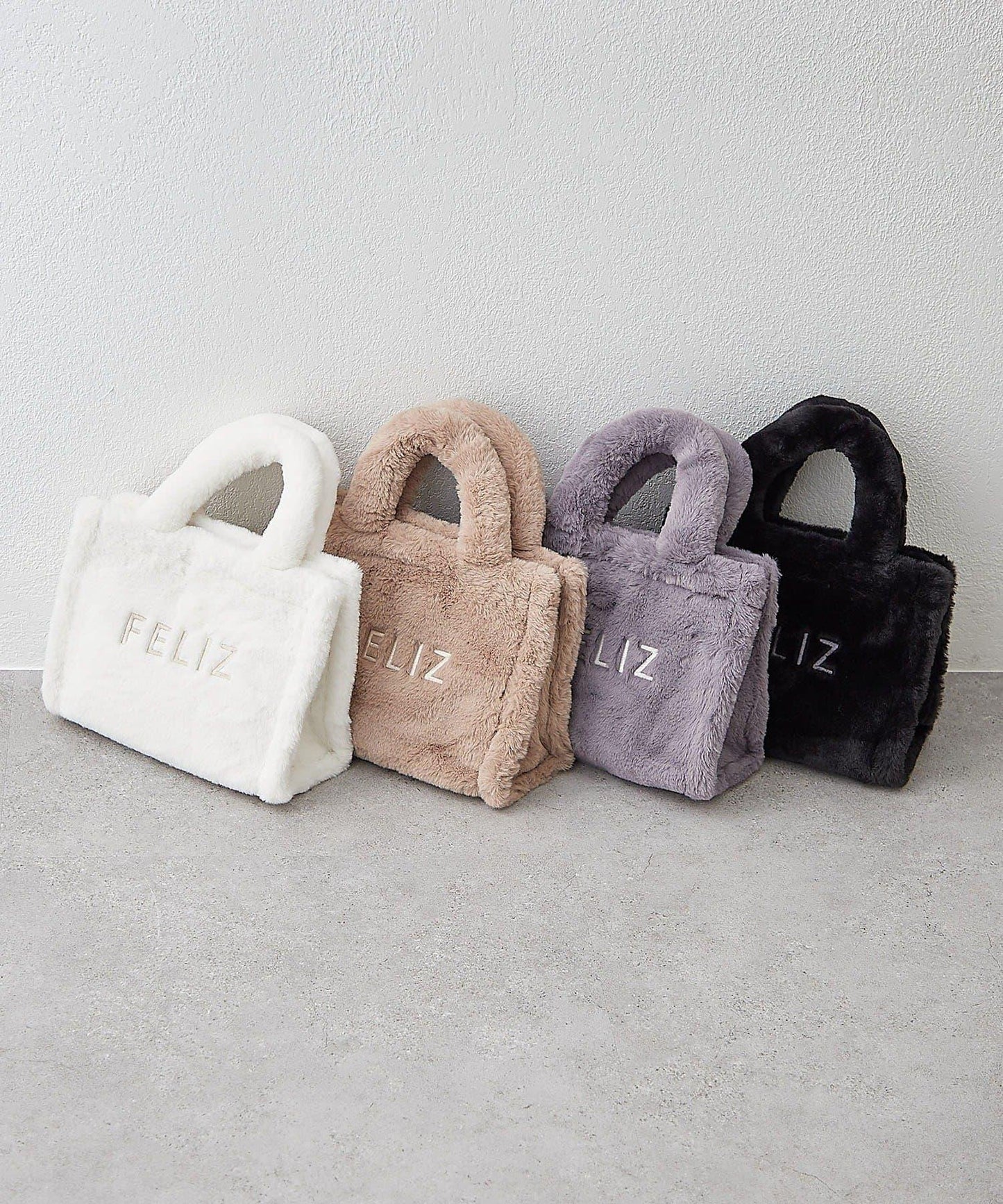 【OUTLET限定】標誌刺繡毛絨托特包