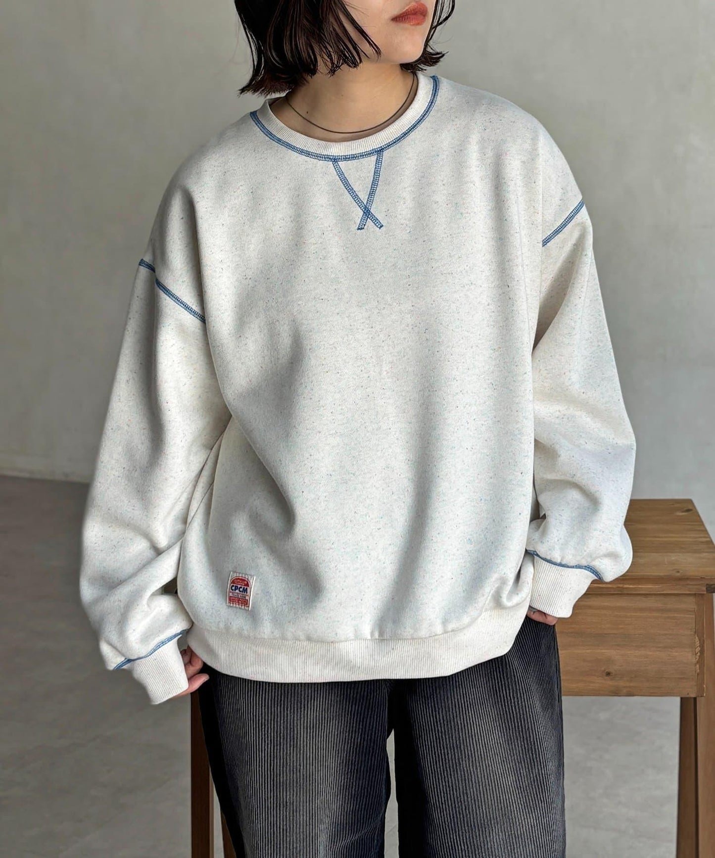 彩色紗點加絨衛衣